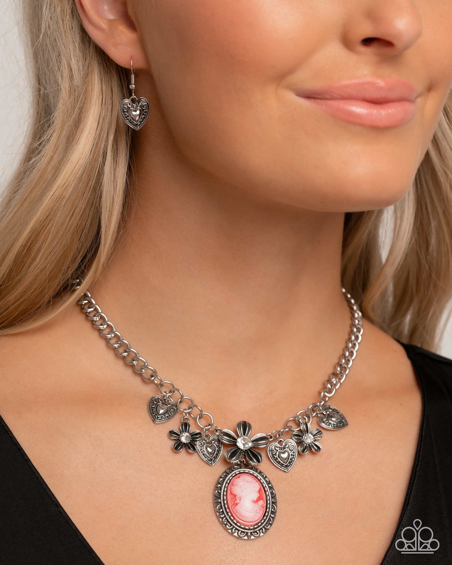 Complete Look - Red "Vintage Story" Necklace & "Ageless Account" Bracelet - Paparazzi Accessories
