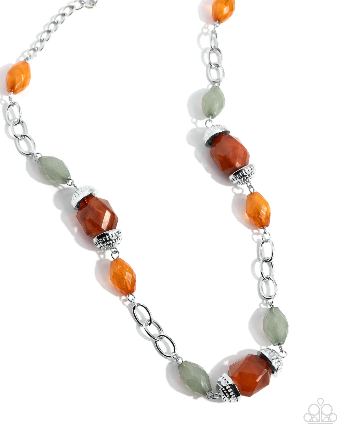 Complete Look - Orange & Green Beaded Necklace & Bracelet - Paparazzi Accessories