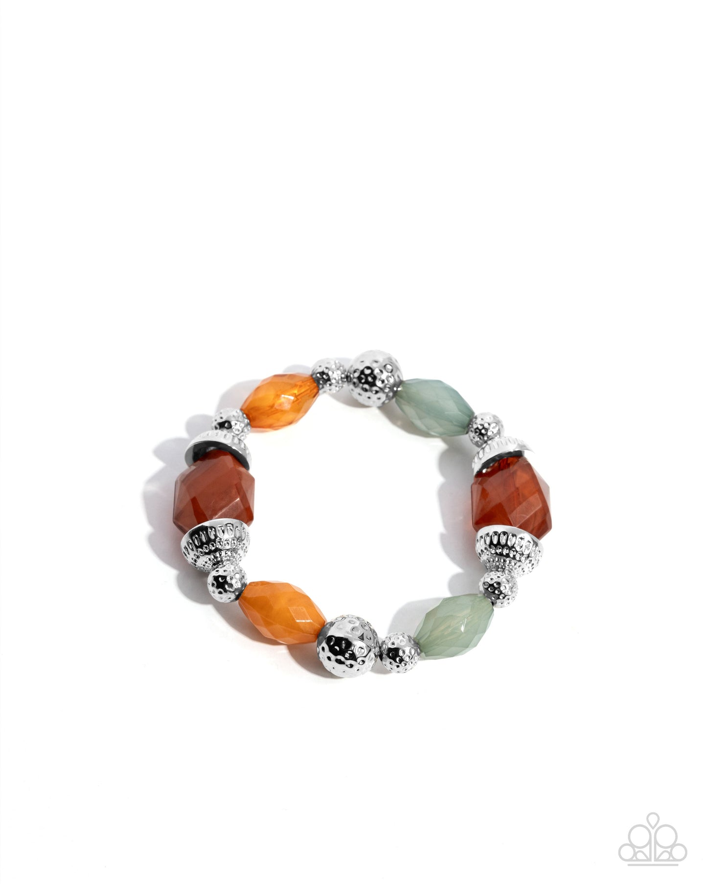 Complete Look - Orange & Green Beaded Necklace & Bracelet - Paparazzi Accessories