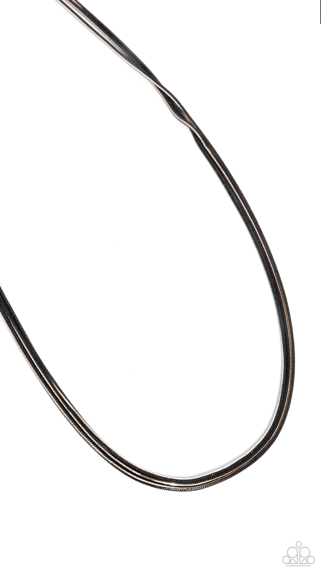 Complete Look - Black Dipped Gold Snake Chain Necklace & Bracelet - Paparazzi Accessories