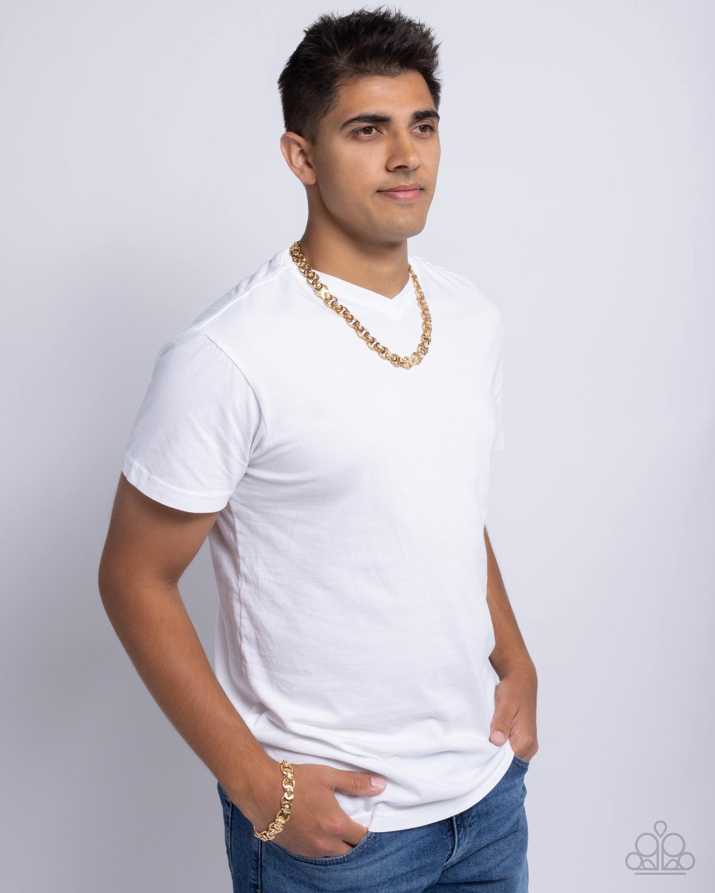 Complete Look - Gold Urban Chain Necklace & Bracelet - Paparazzi Accessories