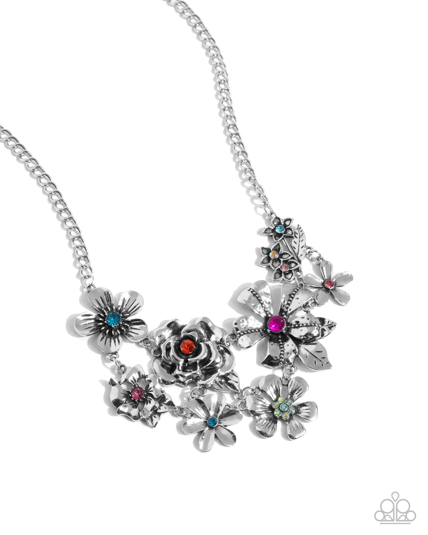 Complete Look - Floral Fate Necklace & Floral Fluke Bracelet - Multi - $10 Flower Set