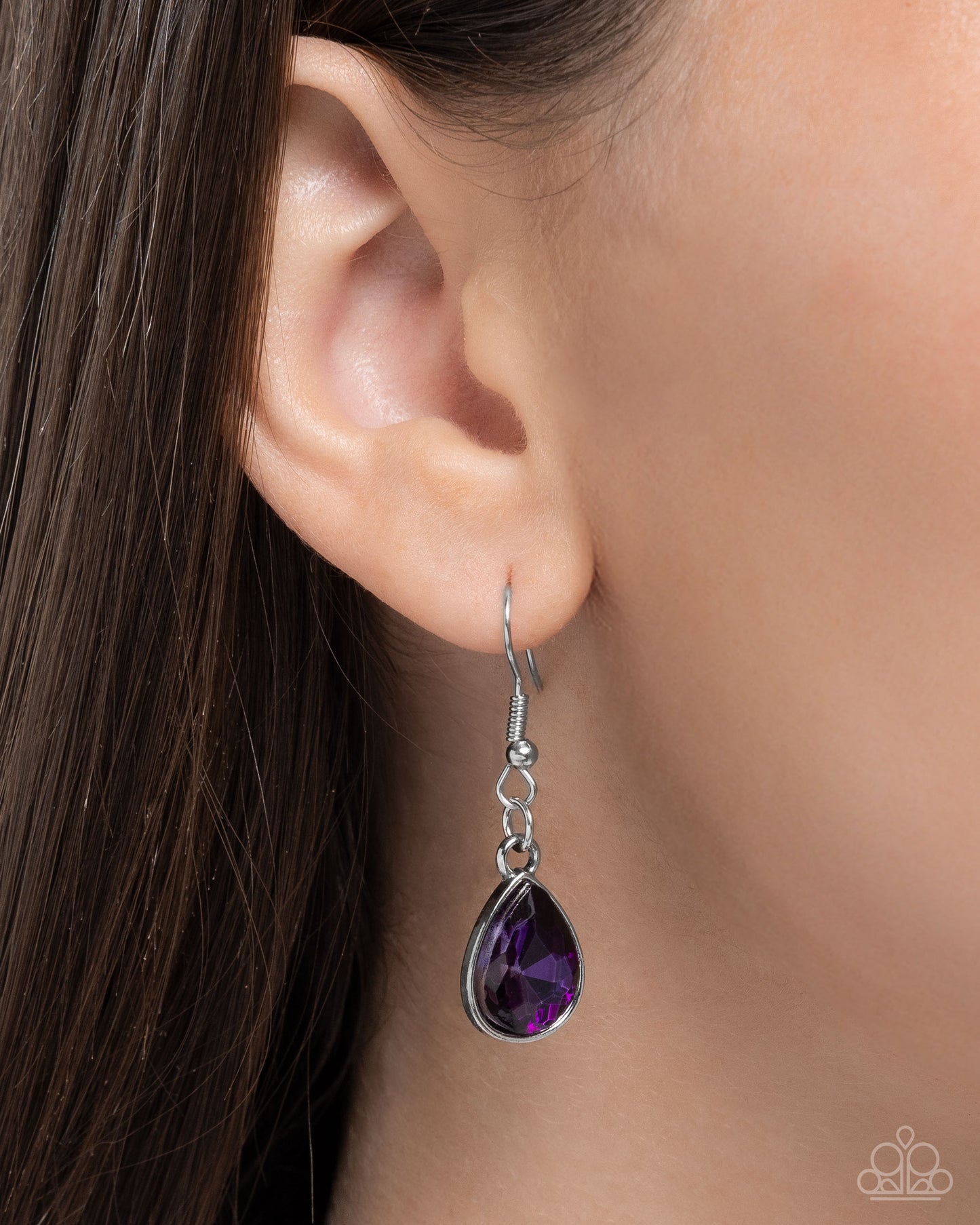 Sassy Salutation - Purple Rhinestone Ribbon Necklace - Paparazzi Accessories