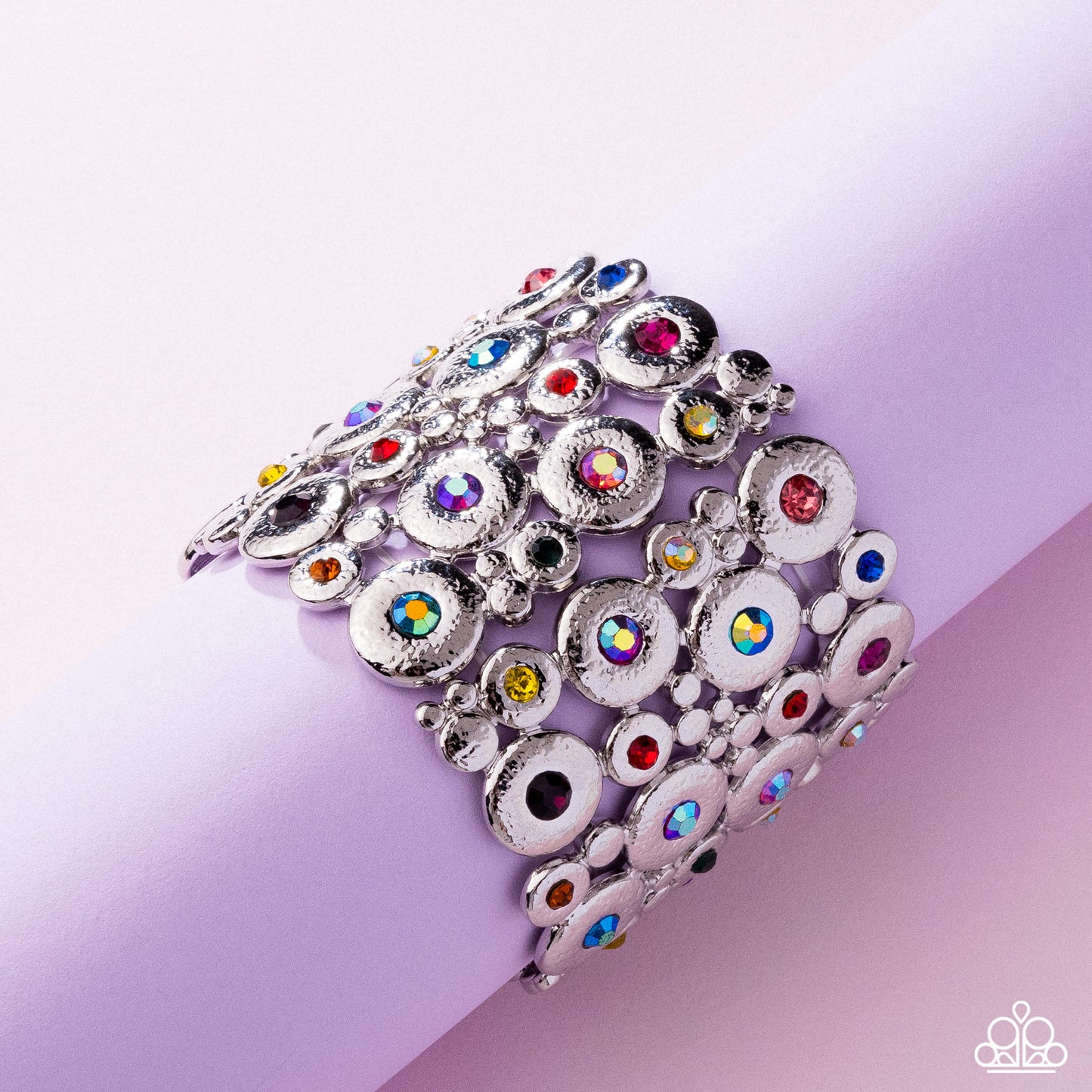 Millennial Medley - Multi Rhinestone Stretchy Bracelet - February 2025 Life of the Party Exclusive - Paparazzi Accessories