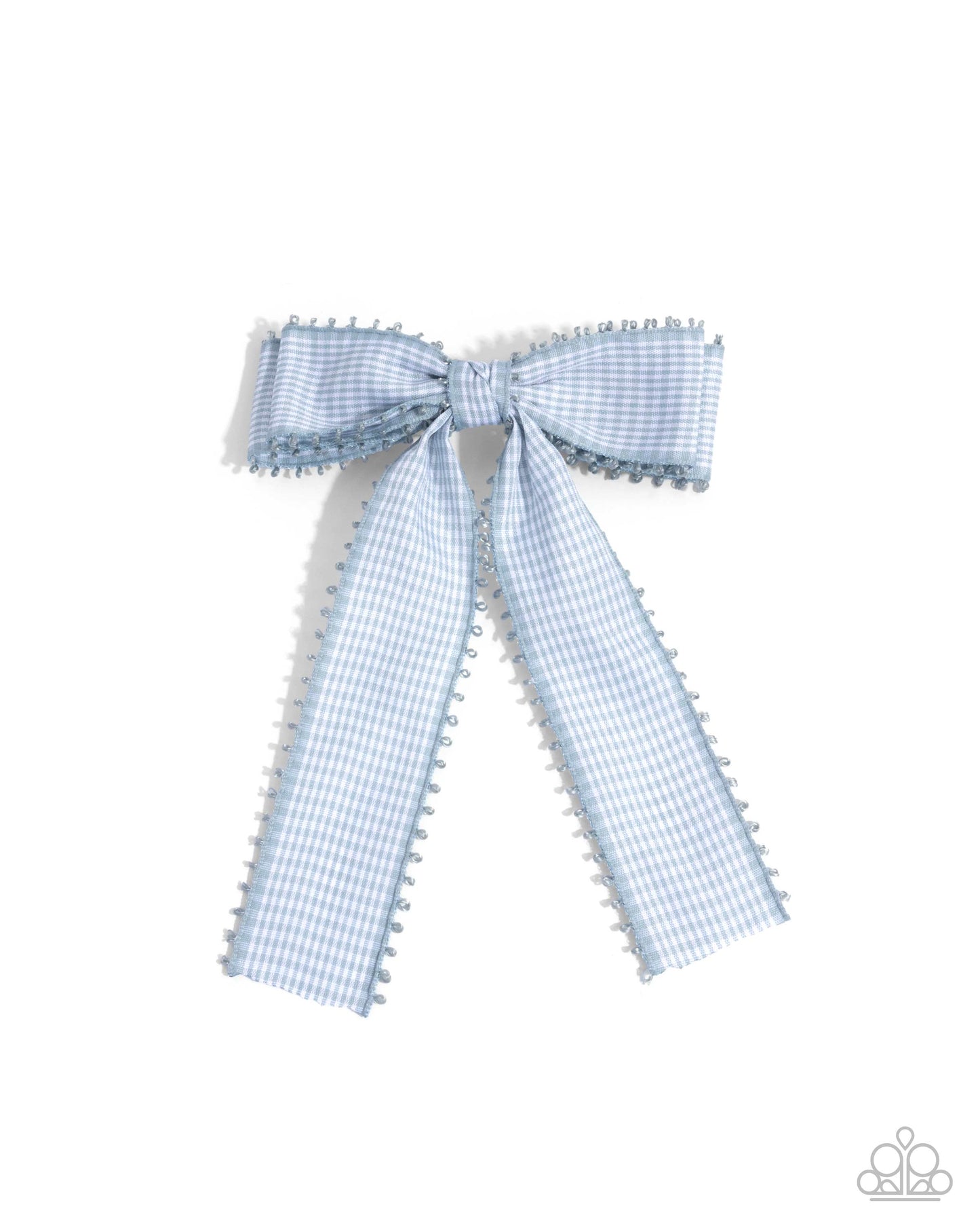 Checkered Chic - Blue Gingham Hair Clip - Paparazzi Accessories