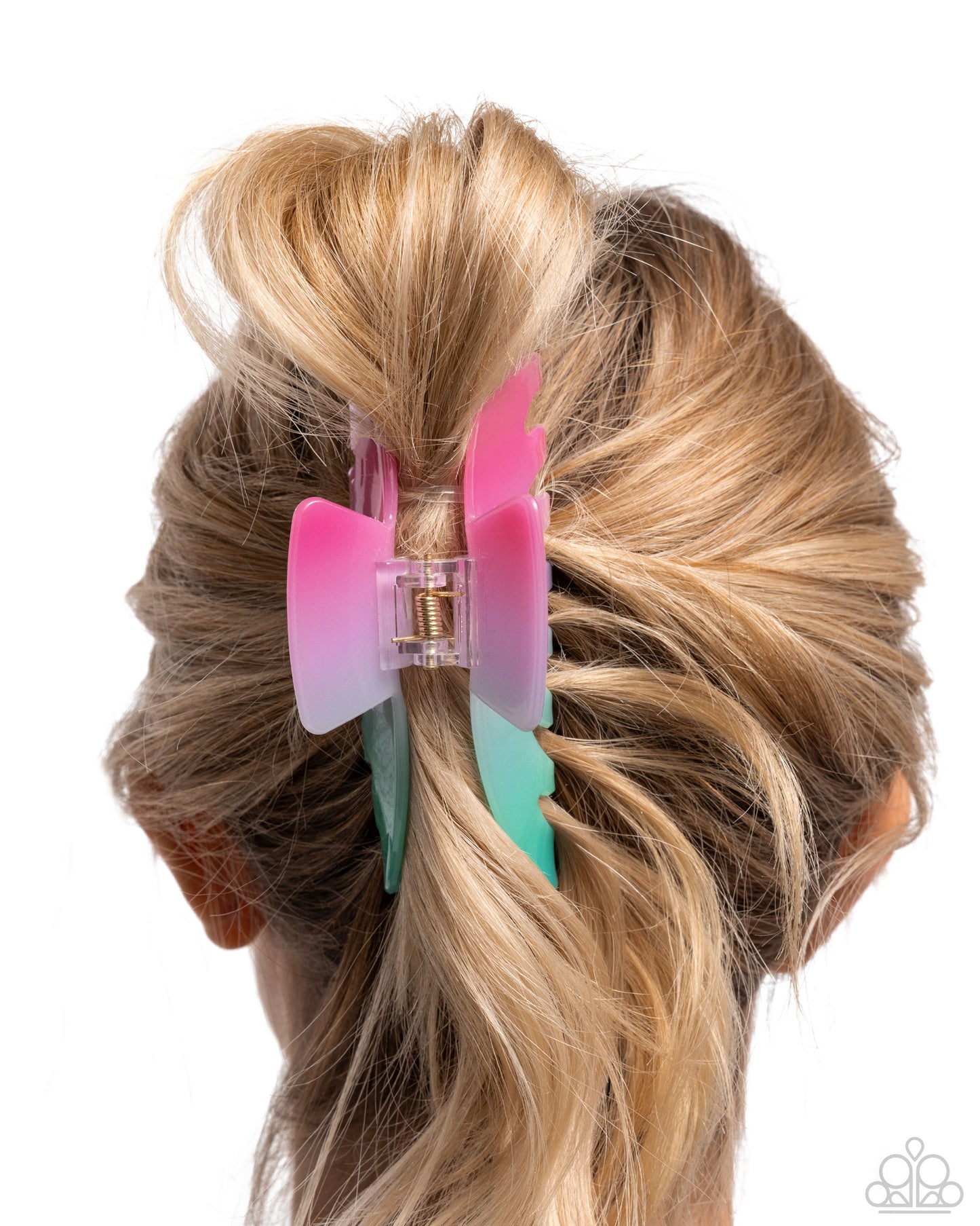 Faded Fantasy - Multi Pink, Purple, Green Acrylic Claw Clip - Paparazzi Accessories