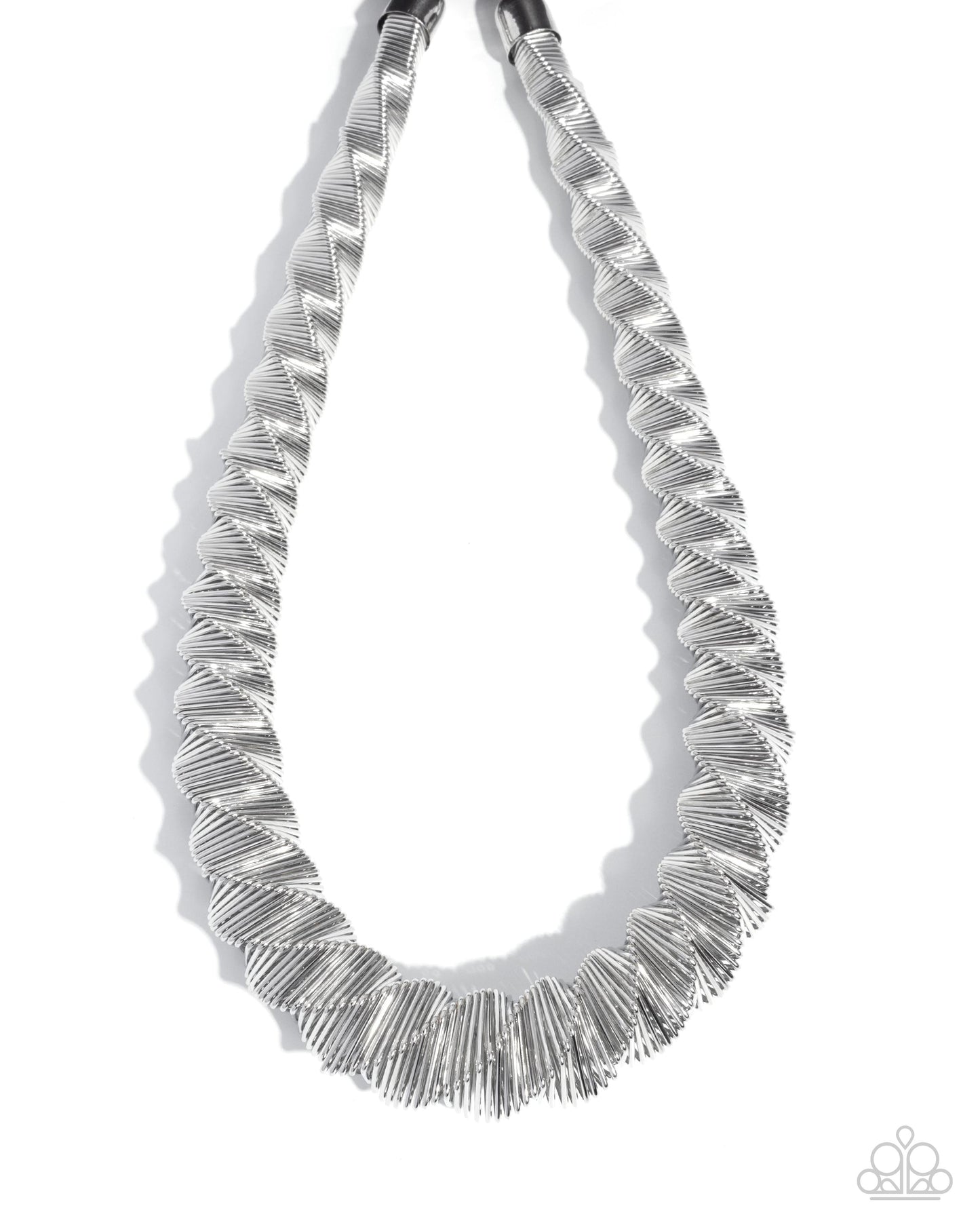 Candescent Coils - Silver Coil Necklace - Paparazzi Accessories