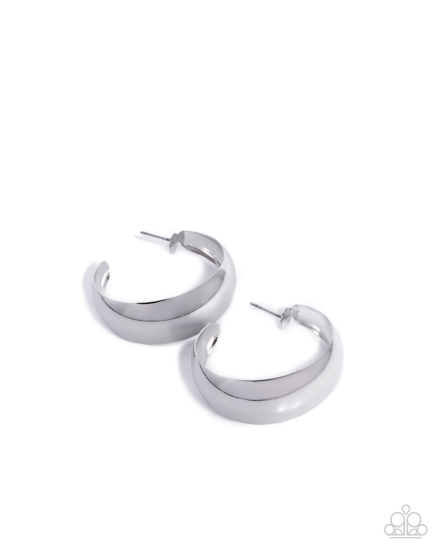 Hammered Heritage - Silver Hoop Earrings - Paparazzi Accessories