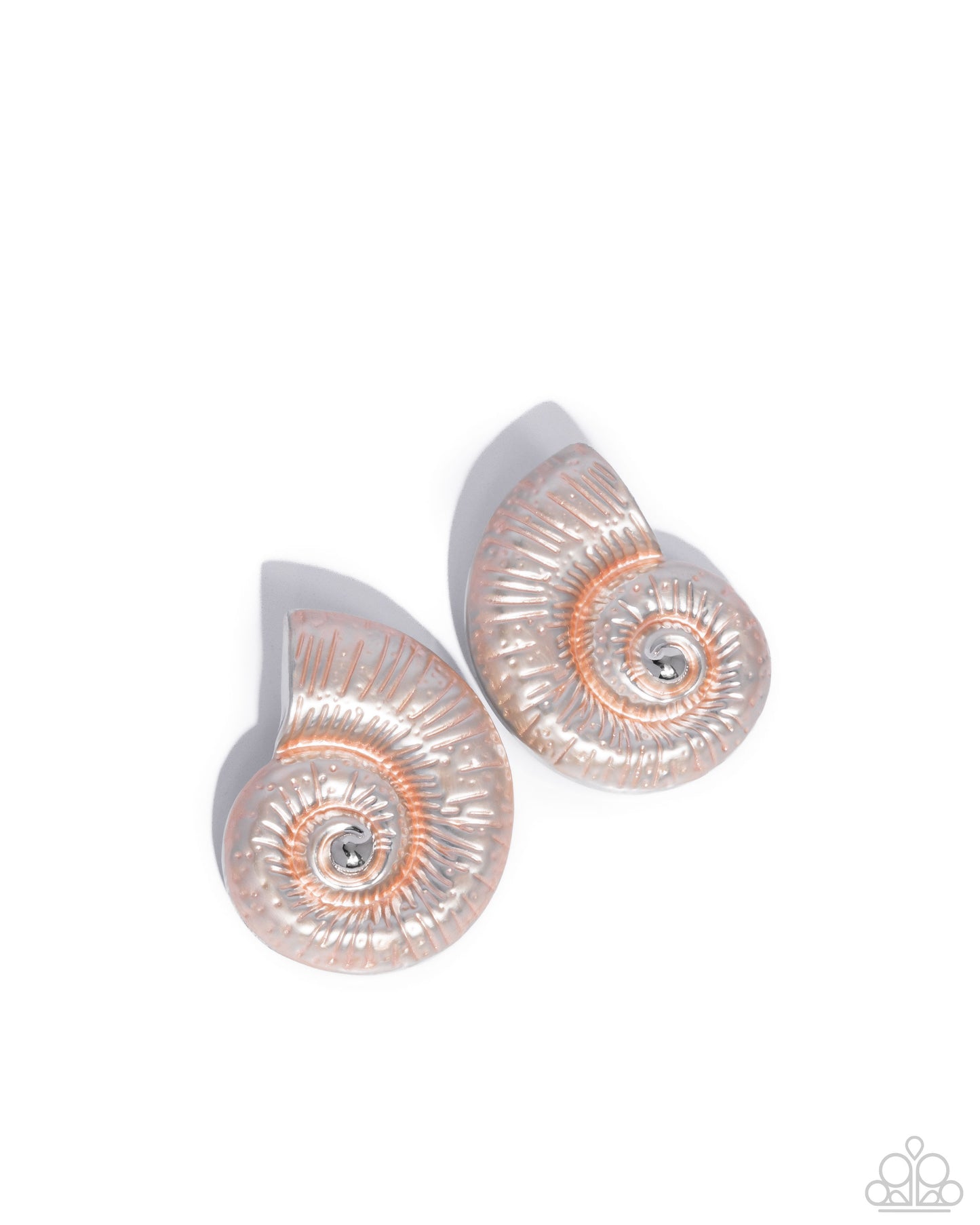 Chill Conch - Orange Painted Seashell Post Earrings - Paparazzi Accessories