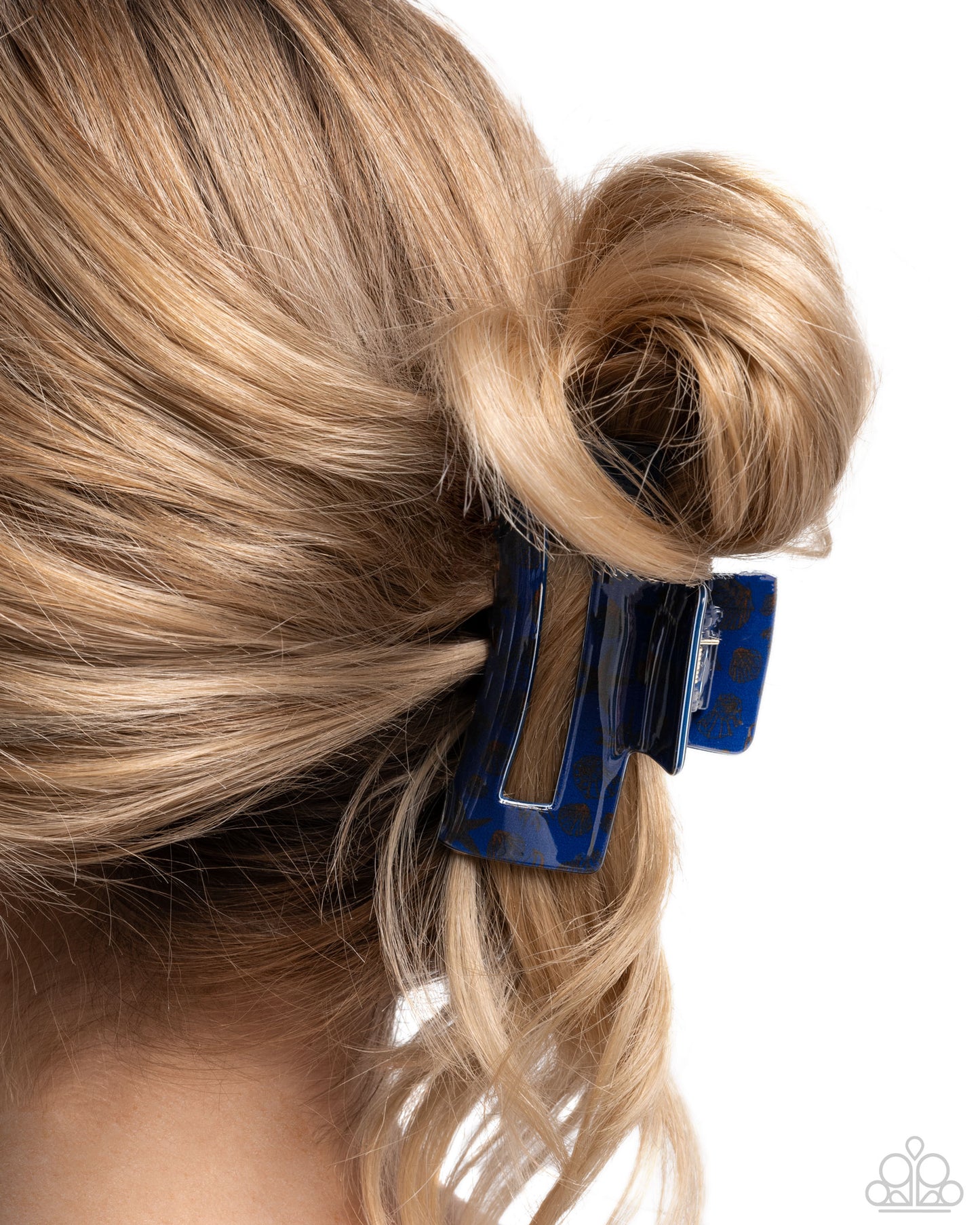 Coastal Clip - Blue Acrylic Claw Clip - Paparazzi Accessories