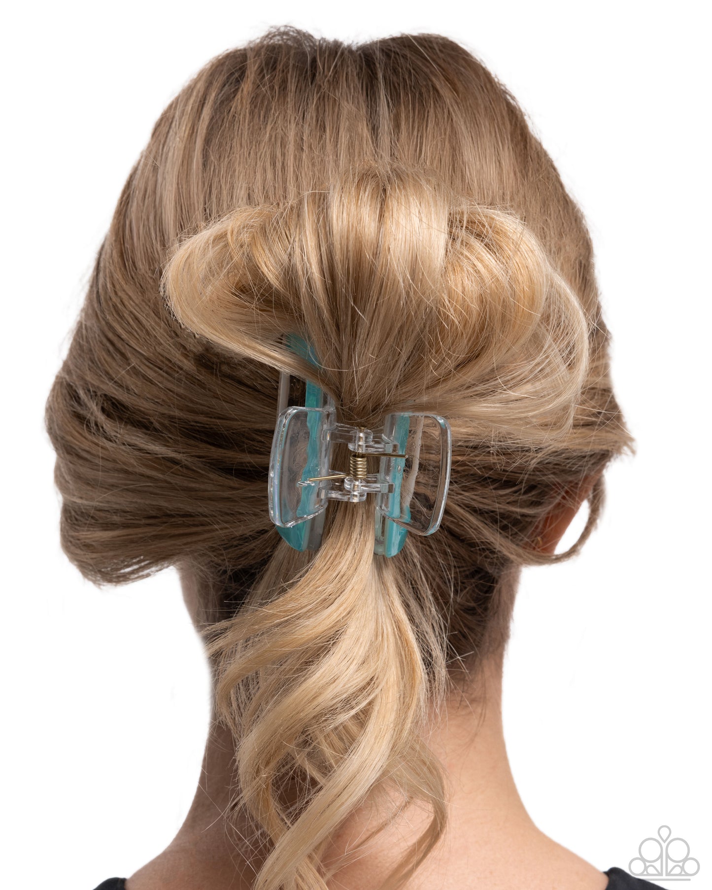 Transparent Texture - Blue Iridescent Claw Clip - Paparazzi Accessories