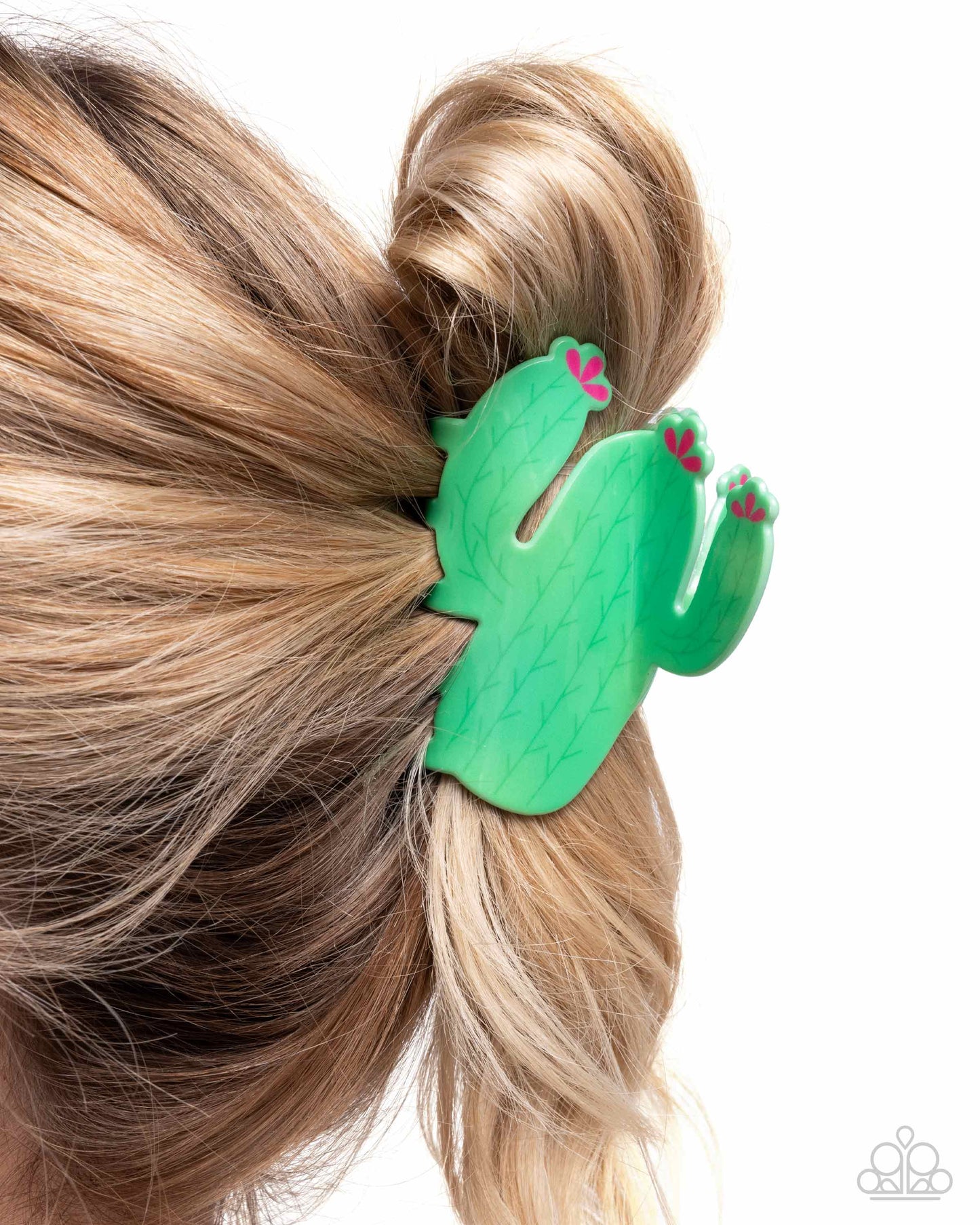Cactus Clip - Green Acrylic Claw Clip + One Mystery Piece - Paparazzi Accessories