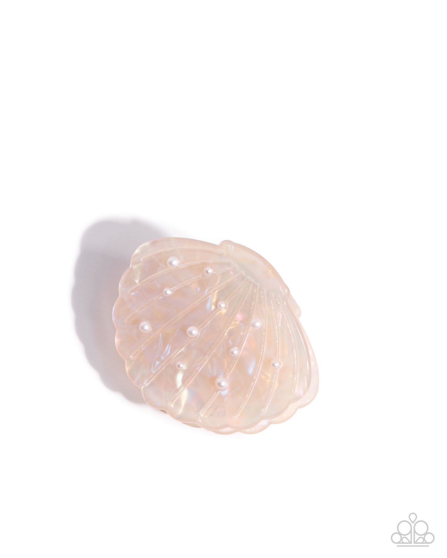 Coastal Campaign - Multi Iridescent Acrylic Seashell Claw Clip - Paparazzi Accessories
