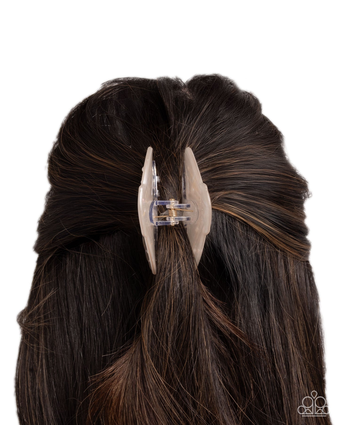 Coastal Campaign - Multi Iridescent Acrylic Seashell Claw Clip - Paparazzi Accessories
