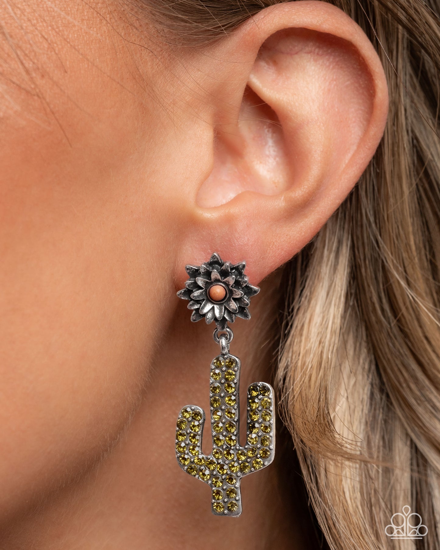 Complete Look - "Cactus Cascade - Brown" Necklace & "Cactus Cause - Brown" Post Earrings - Paparazzi Accessories