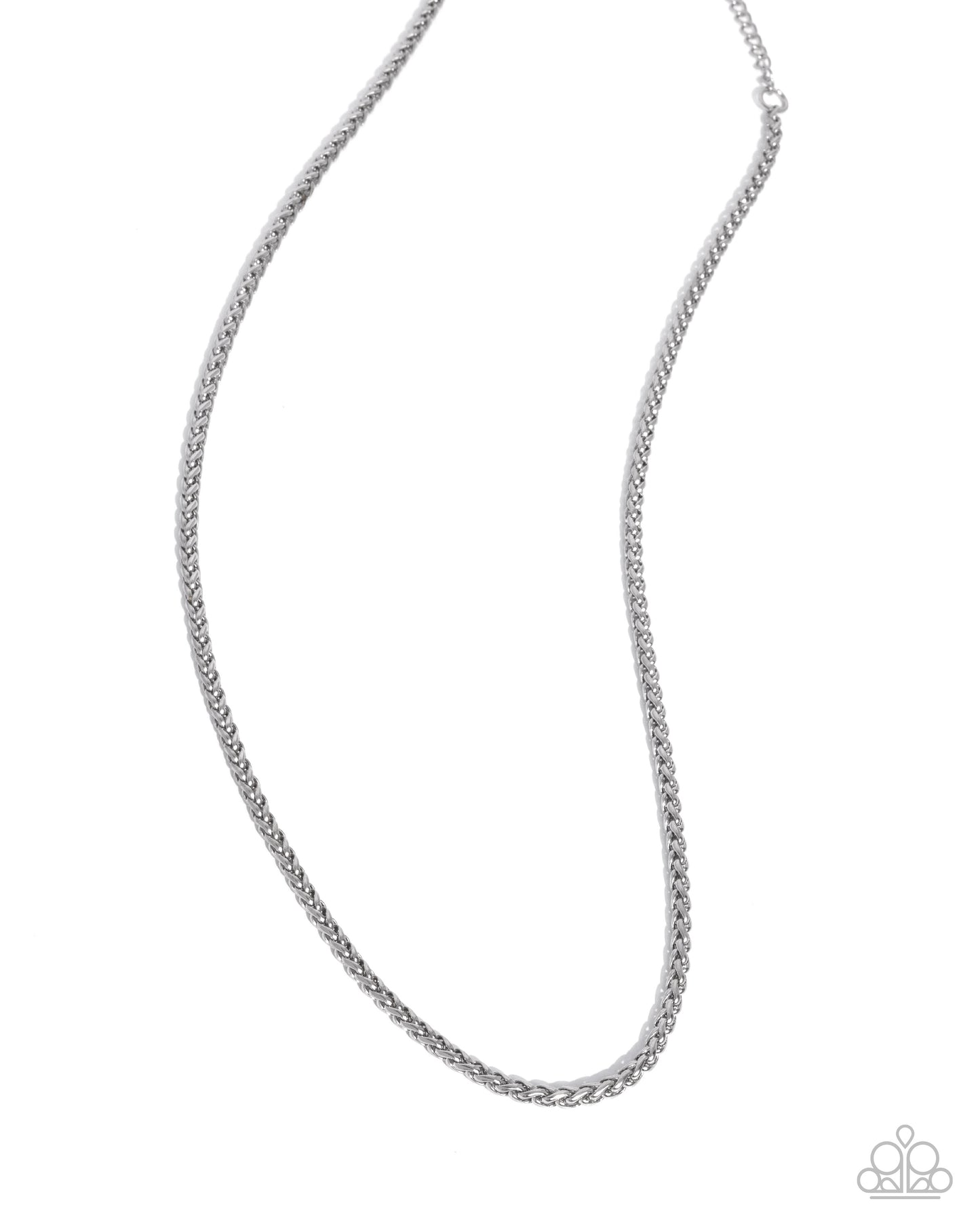 Sleek Sir - Silver STAINLESS STEEL Urban Wheat Chain Necklace - Paparazzi Accessories