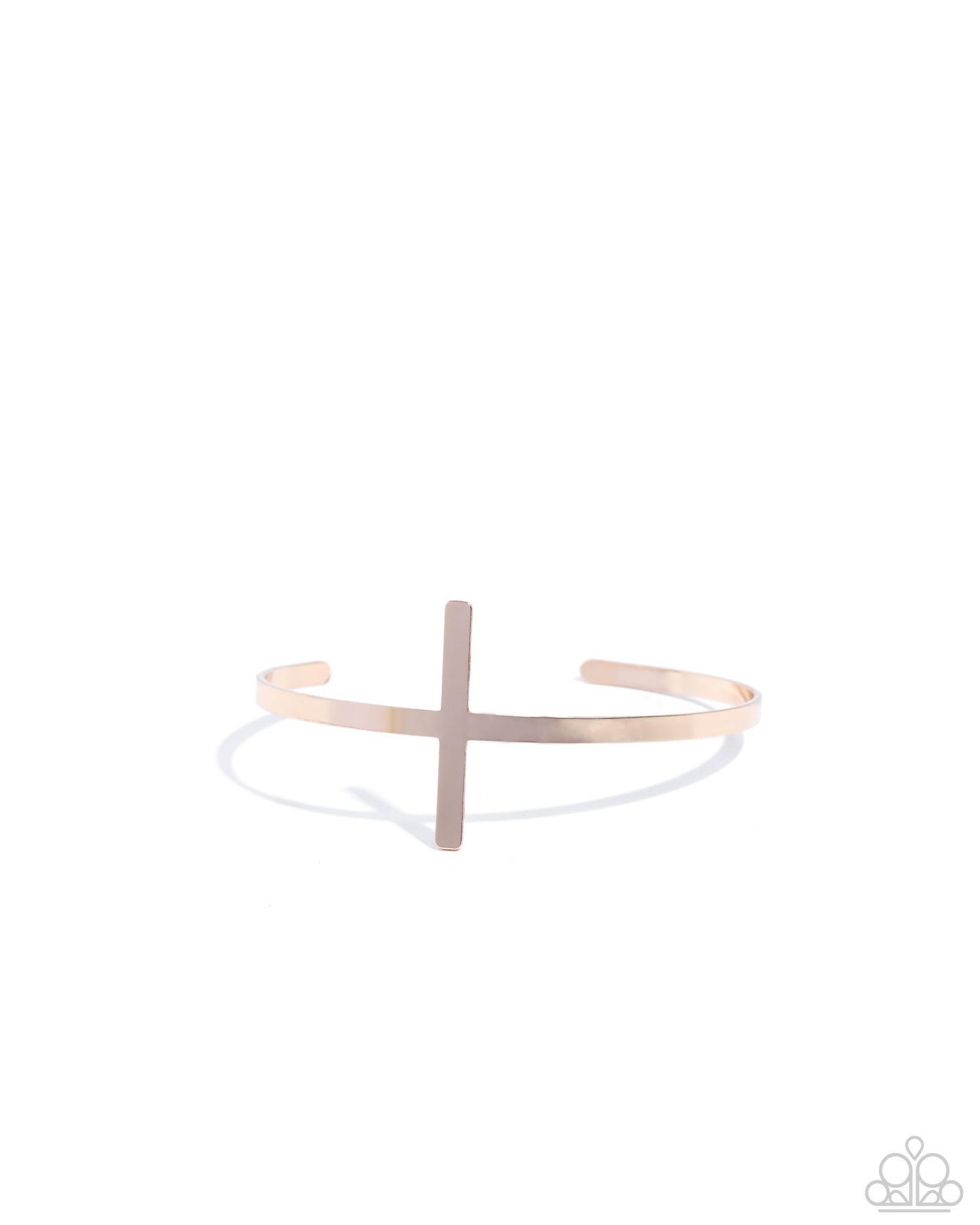 Holy Headline - Gold Cross Cuff Bracelet - Paparazzi Accessories