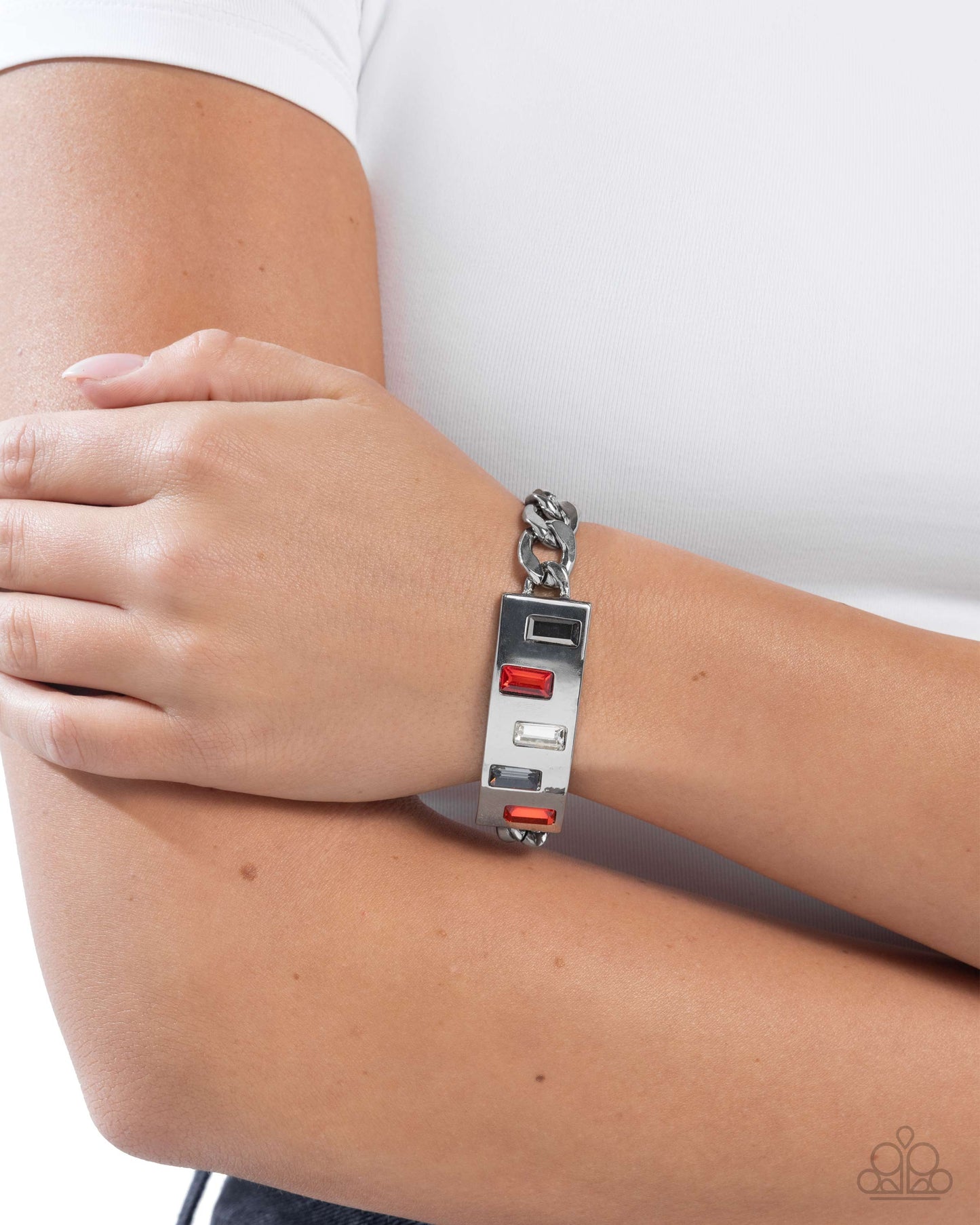 Staggered Shimmer - Red