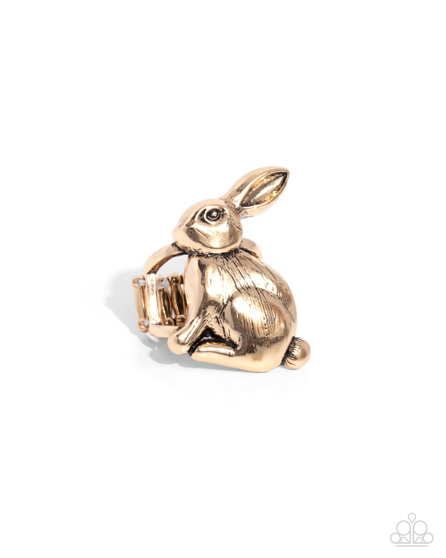 Rabbit Radiance - Gold Bunny Ring - Paparazzi Accessories