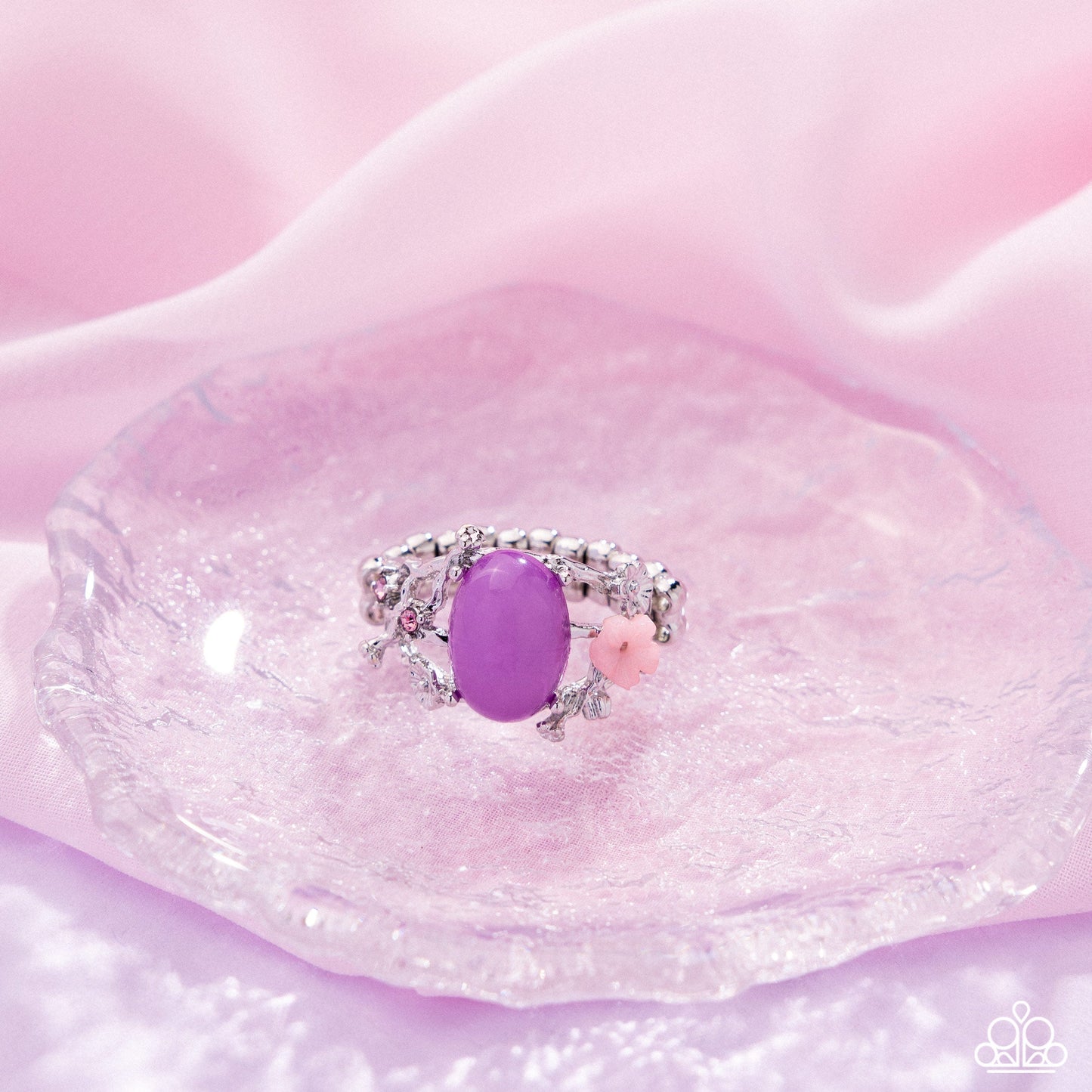 Oval Occupation - Purple Stone Silver Ring - Paparazzi Accessories