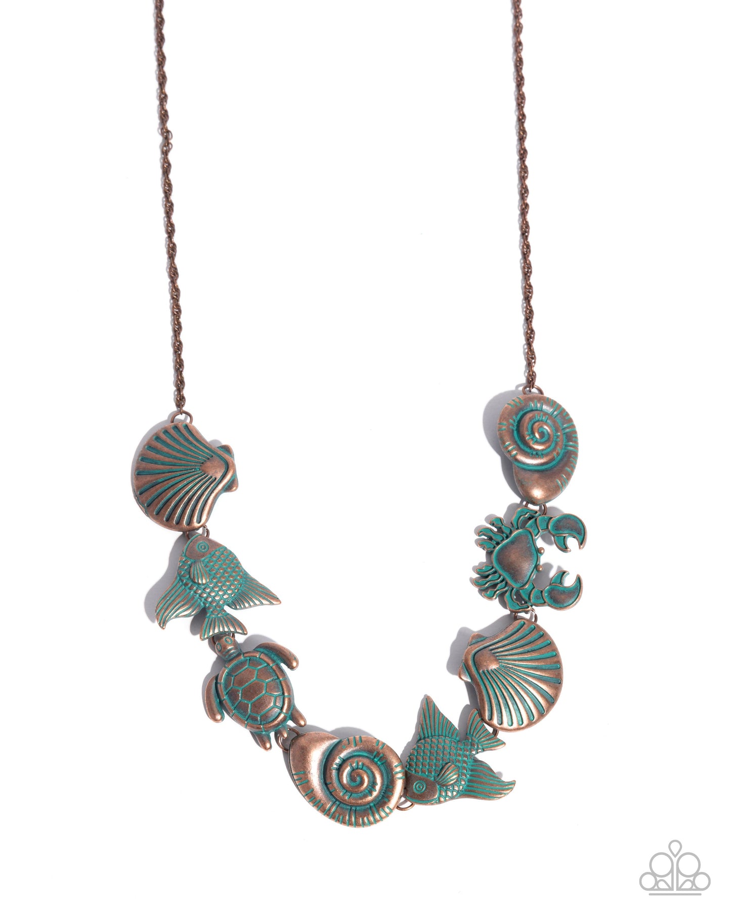 Complete Look - "Coastal Shelf - Copper" & "Coastal Cay - Copper" Clasp Bracelet - Paparazzi Accessories