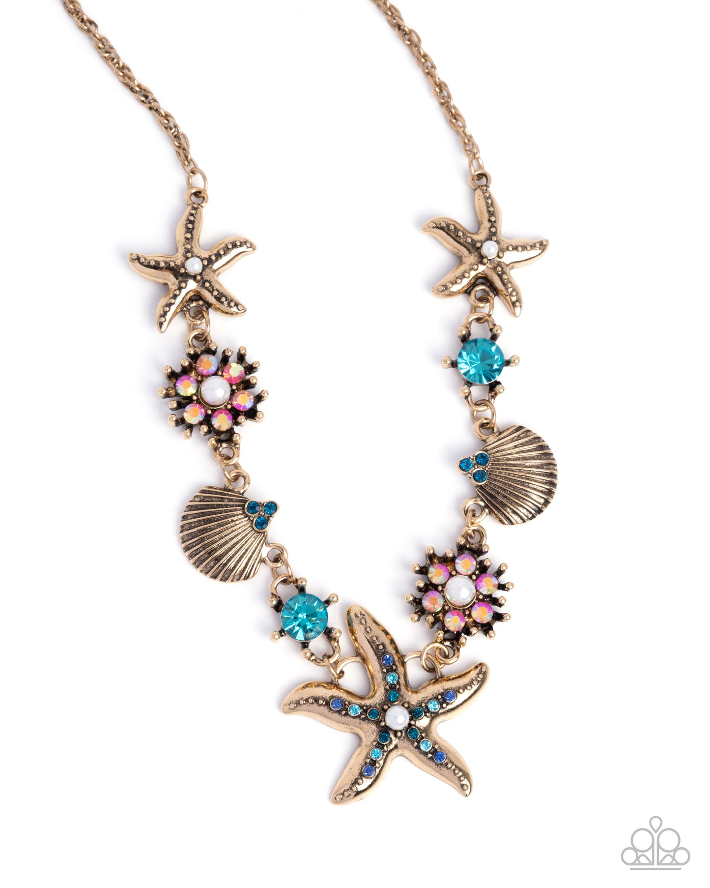 Complete Look - "Starfish Song - Blue Necklace" & "Starfish Single - Blue Bracelet"