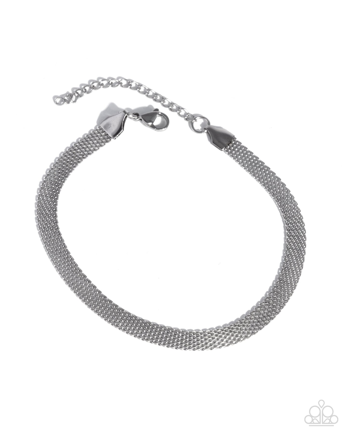 Mesh Maverick - Silver Stainless Steel Urban Clasp Bracelet - Paparazzi Accessories