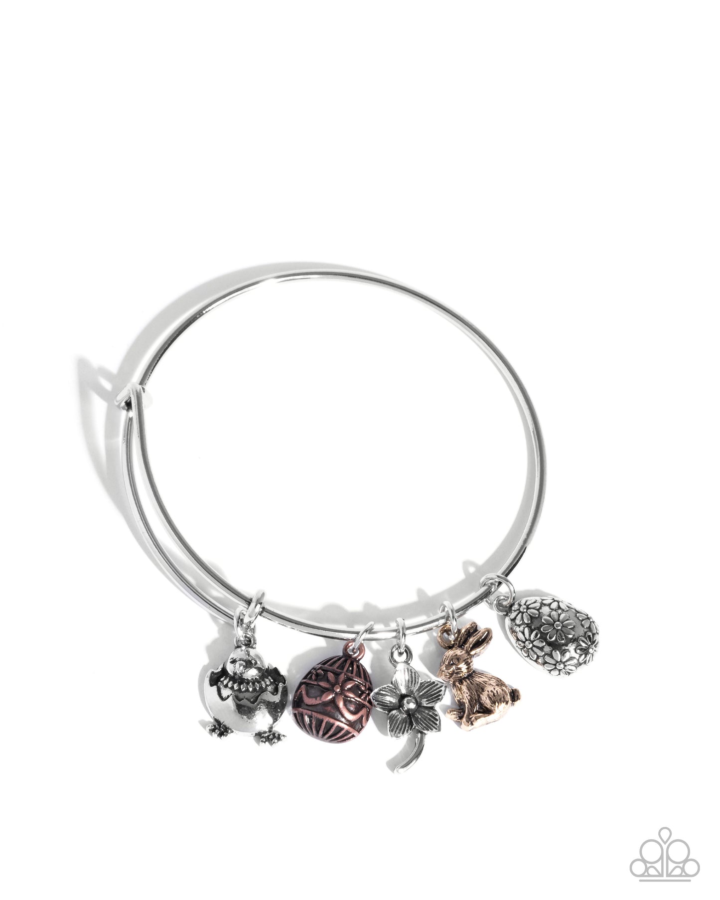 Easter Empathy - Multi Charms Expandable Bangle Bracelet - Paparazzi Accessories