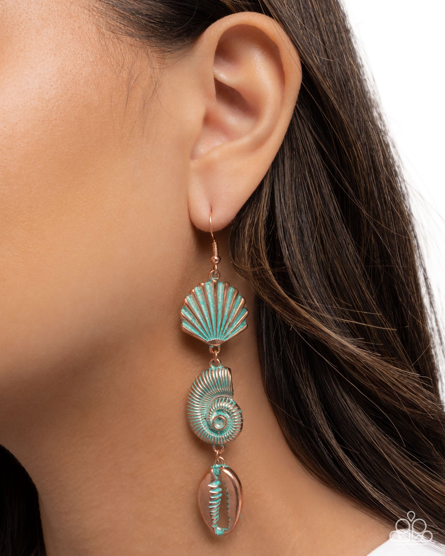 Coastal Charisma - Copper Fishhook Earrings - Paparazzi Accessories