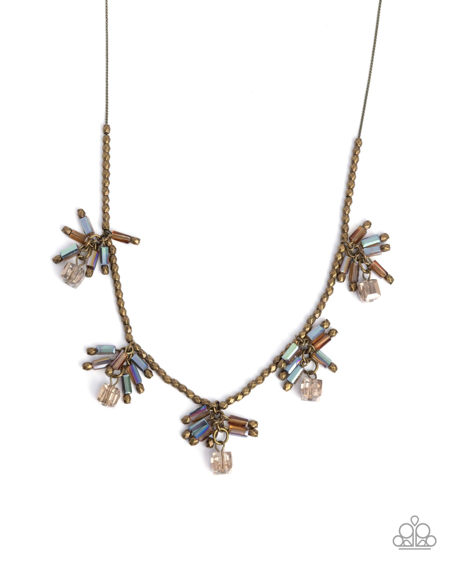 Clustered Campaign - Brass Necklace - Paparazzi Accessories