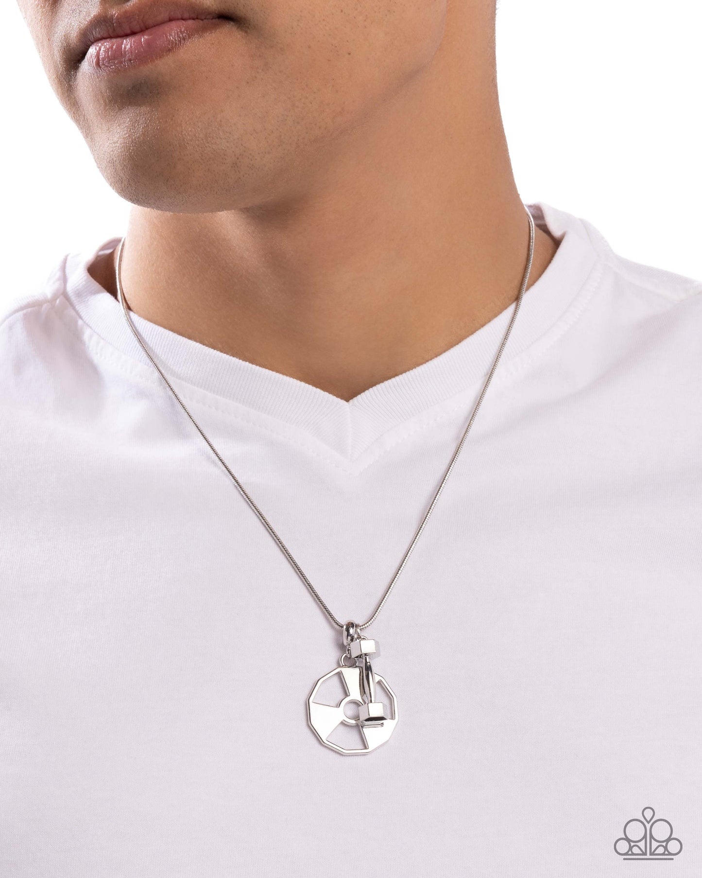 Weighted Welcome - Silver Urban Necklace - Paparazzi Accessories