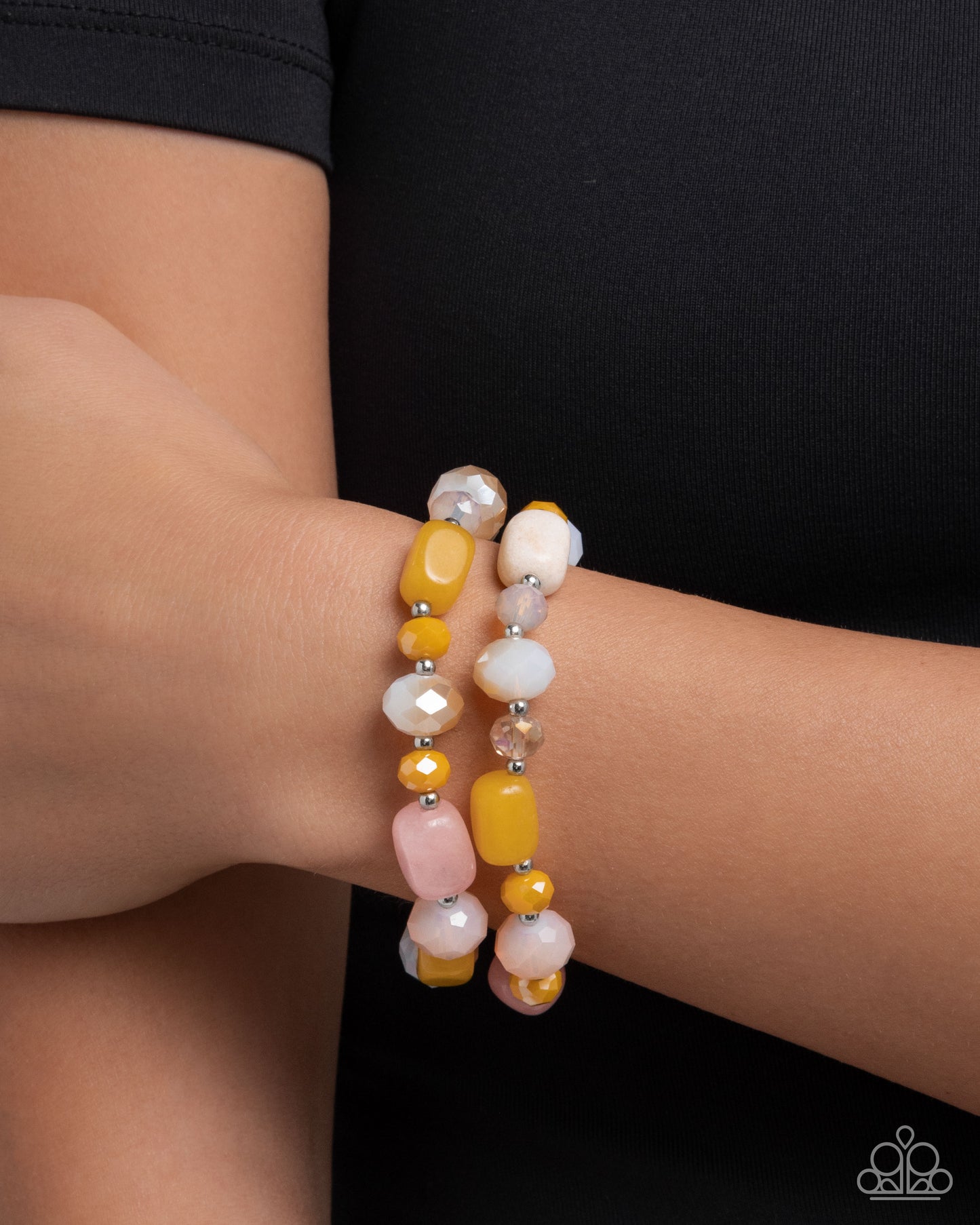 Colorful Captain - Yellow Beaded Stretchy Bracelet - Paparazzi Accessories