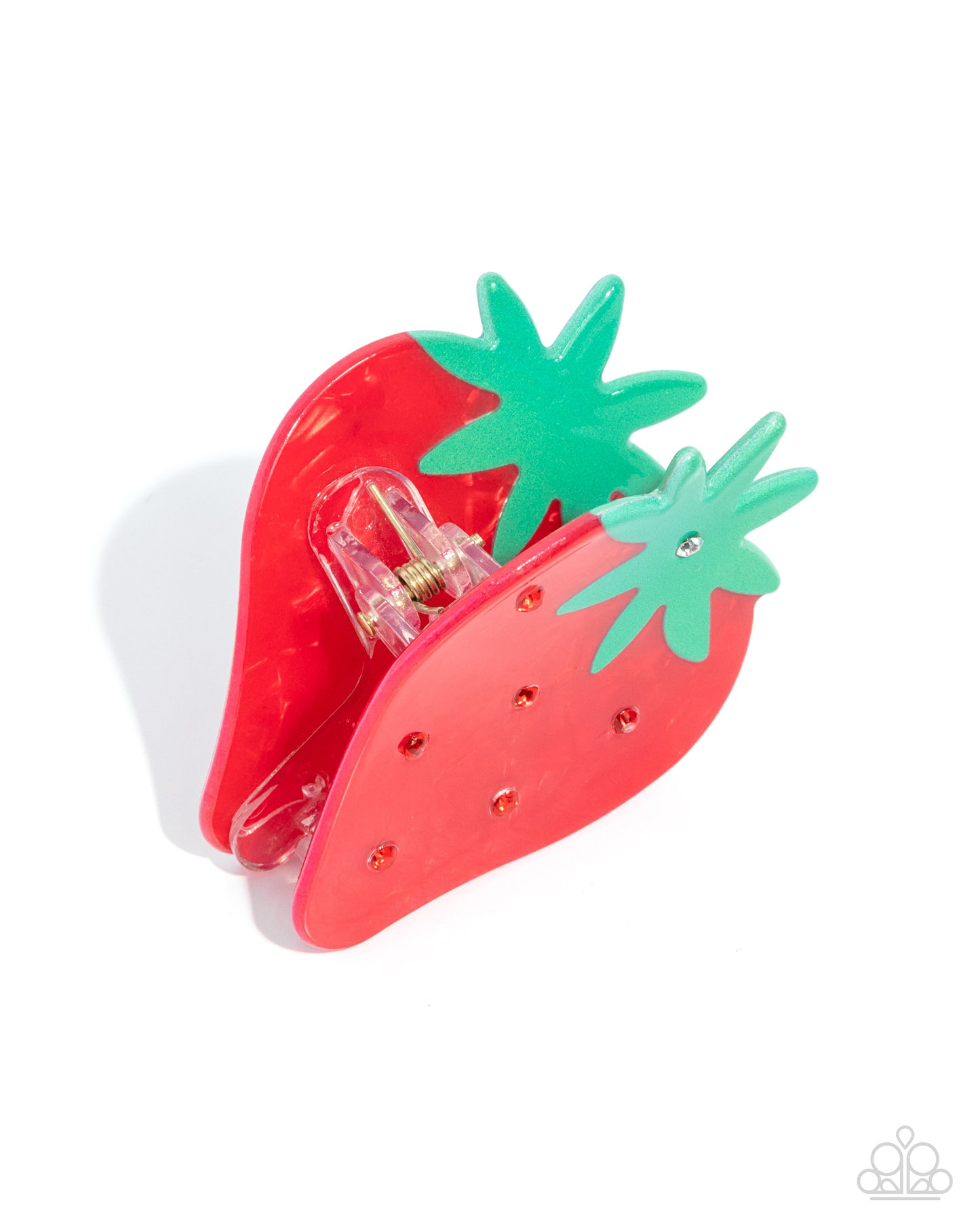 Strawberry Showcase - Red Acrylic Strawberry Claw Clip - Paparazzi Accessories