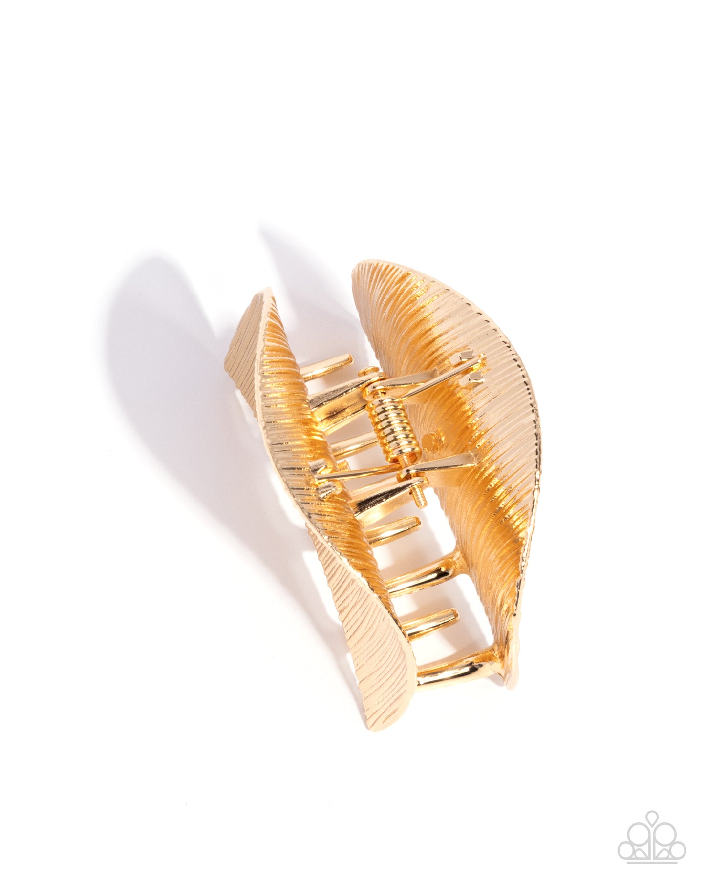 Steadfast Sheen - Gold Crescent Moon Claw Clip - Paparazzi Accessories