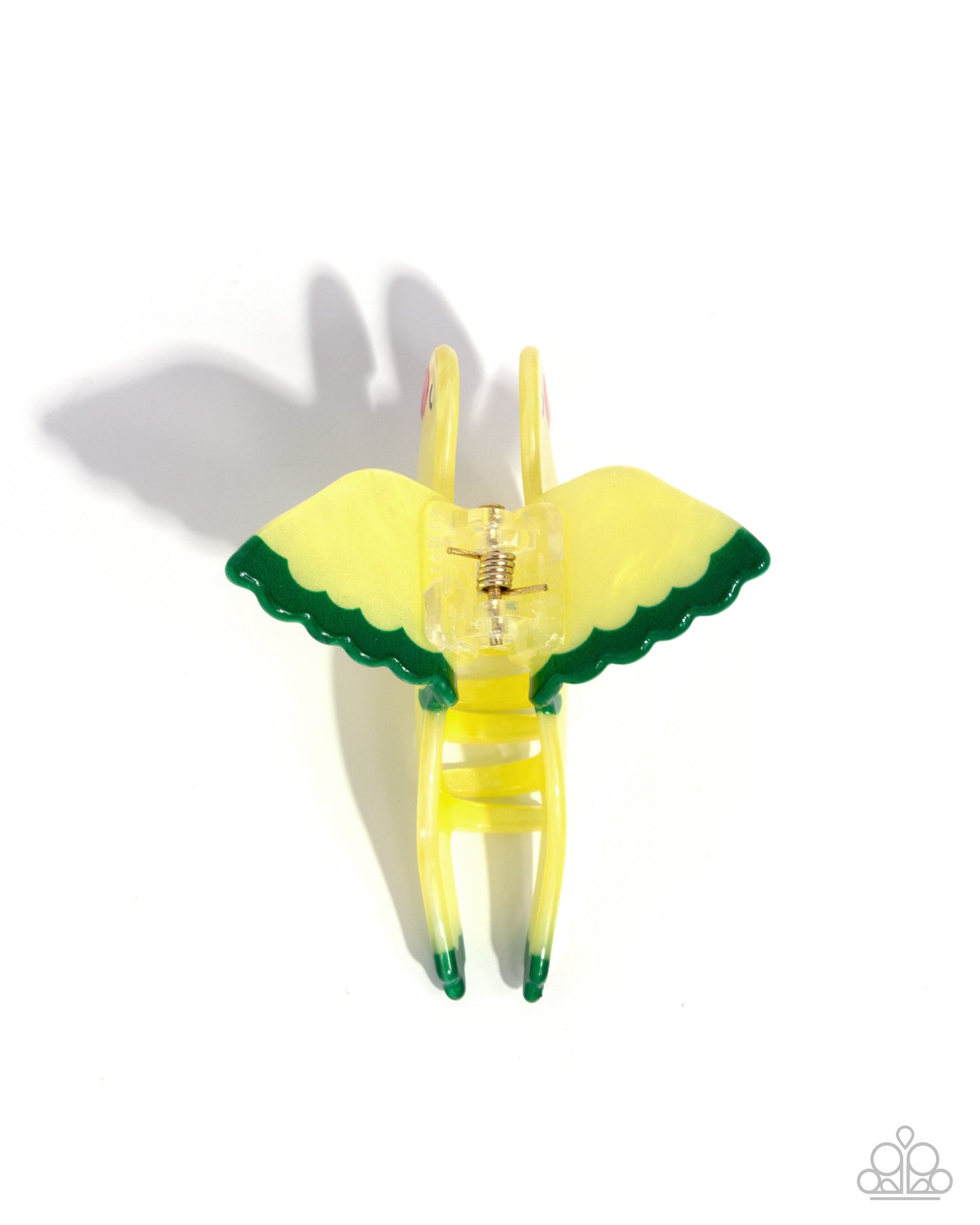 Canary Chic - Yellow Marbled Acryclic Claw Clip - Paparazzi Accessories