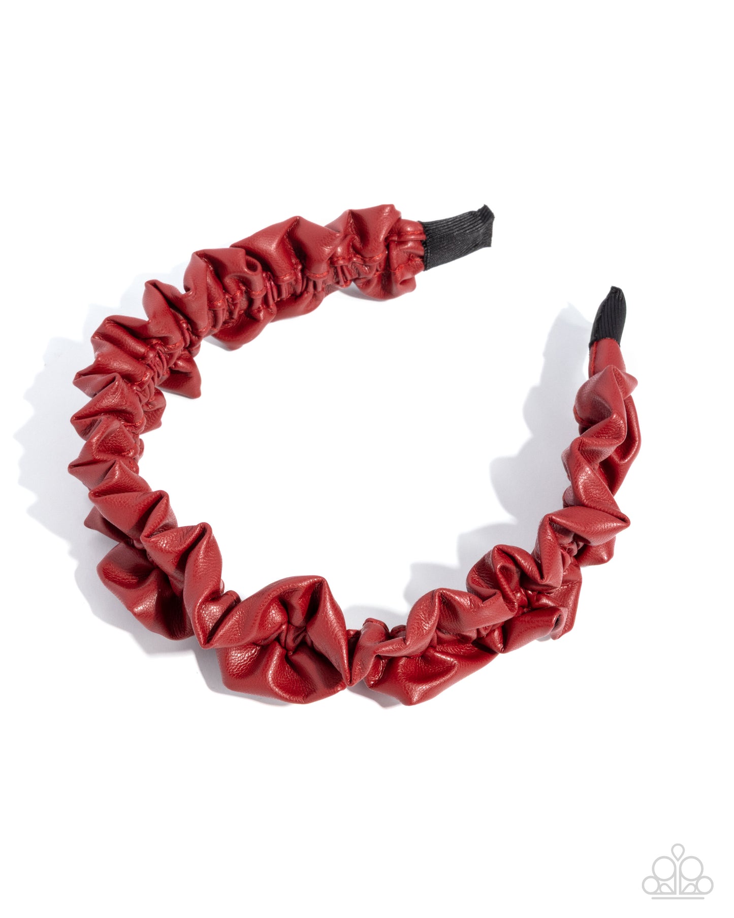 Ruffled Rebel - Red Leather Headband - Paparazzi Accessories