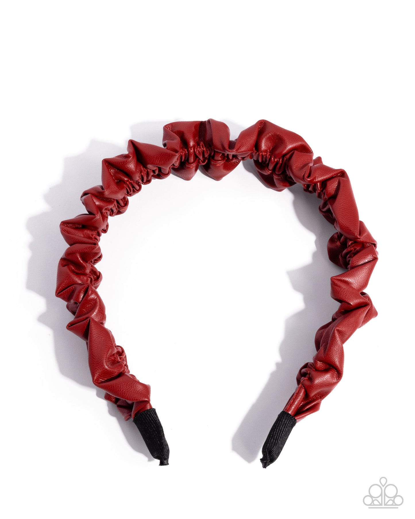 Ruffled Rebel - Red Leather Headband - Paparazzi Accessories