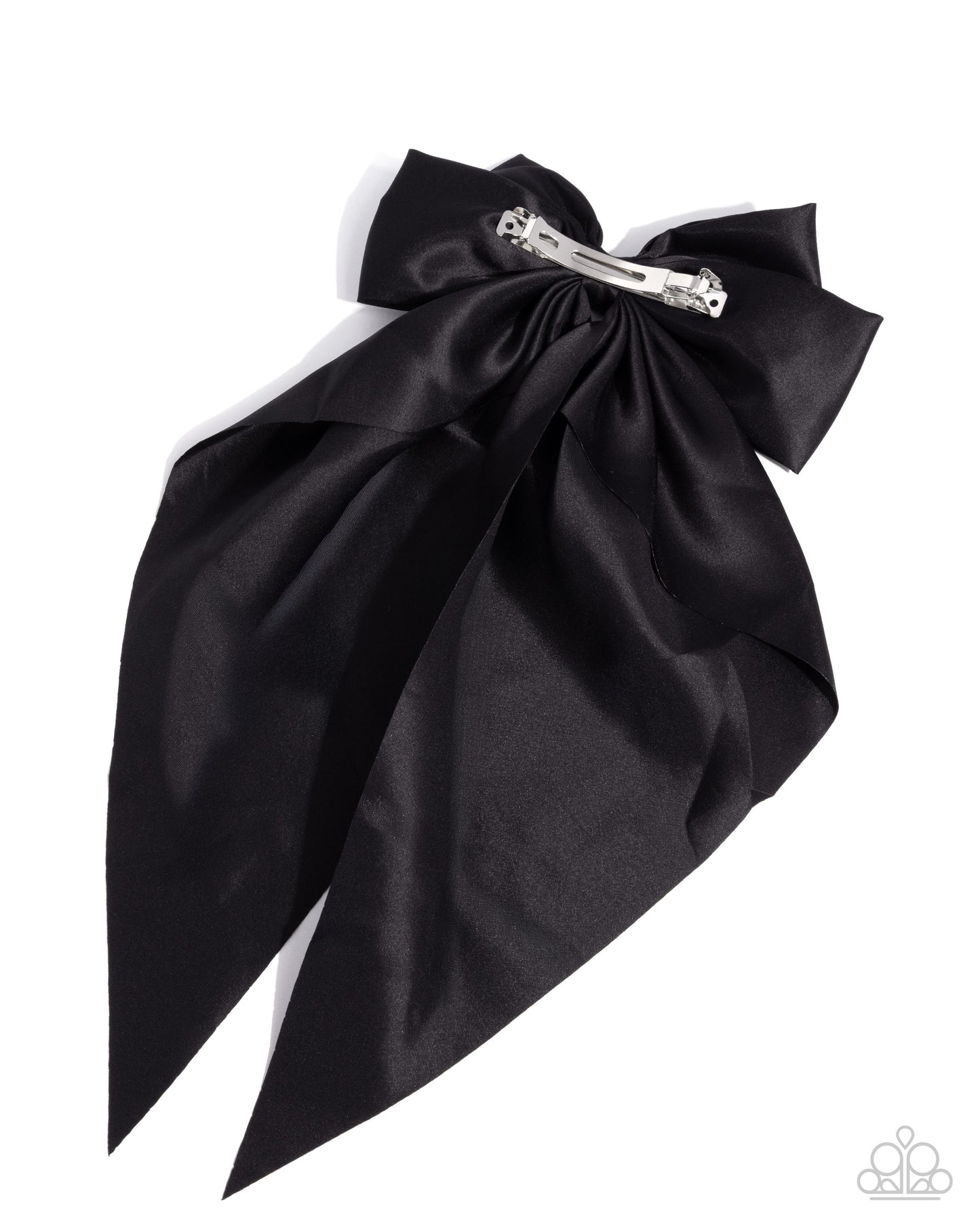 Have A BOW At It - Black Satin Hair Bow - Paparazzi Accessories