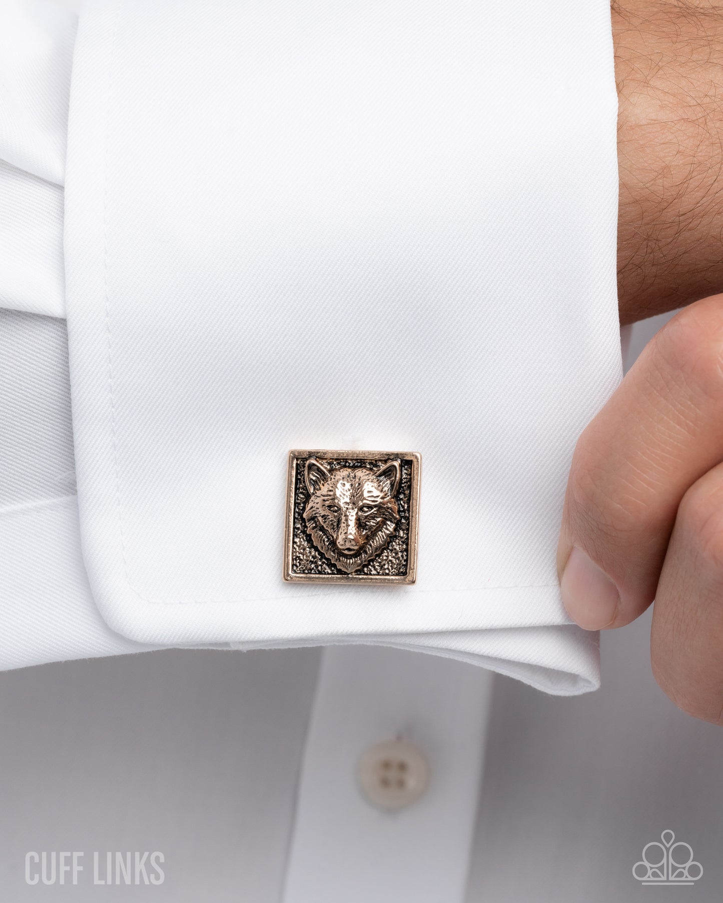 Alpha of the Pack - Gold Wolf Cuff Links - Paparazzi Accessories