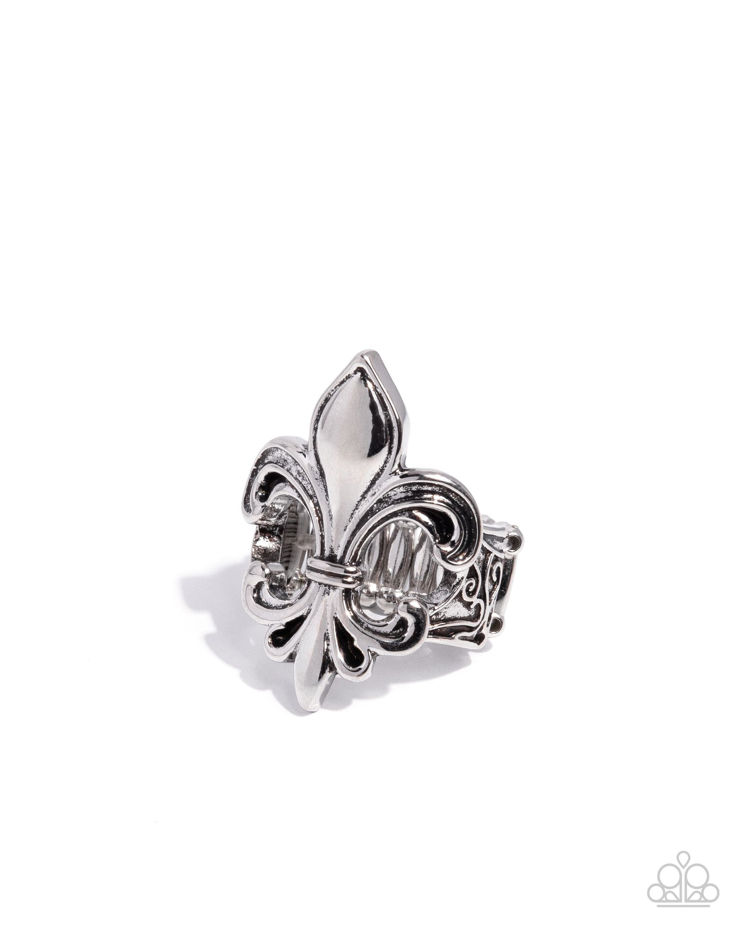 Fleur de Lis - Silver Ring - Paparazzi Accessories