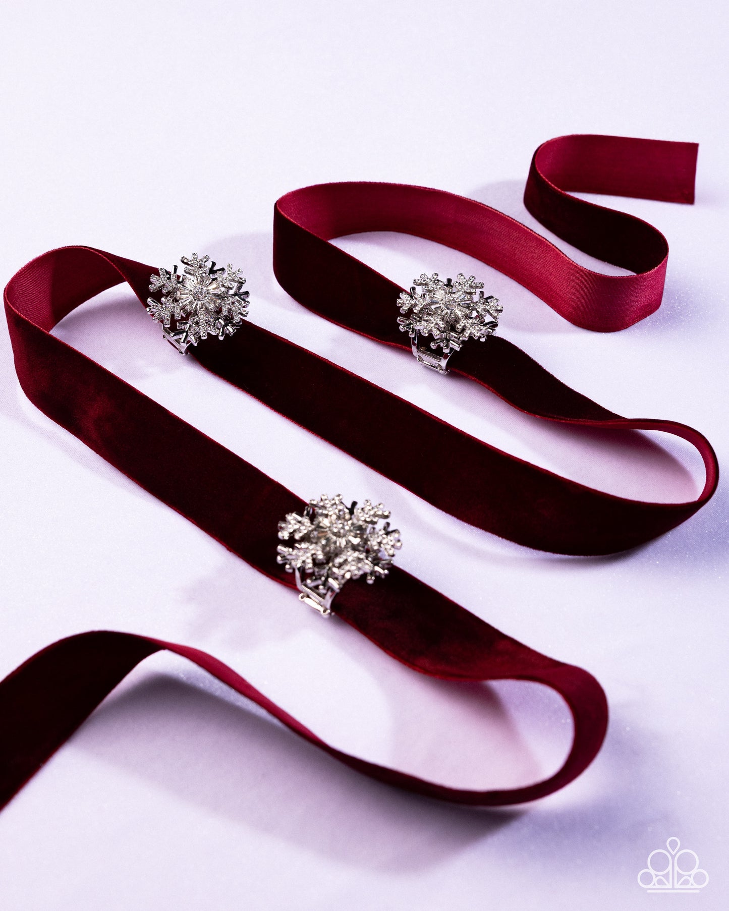Snowflake Sensation - White Rhinestone Silver Snowflake Ring - Paparazzi Accessories
