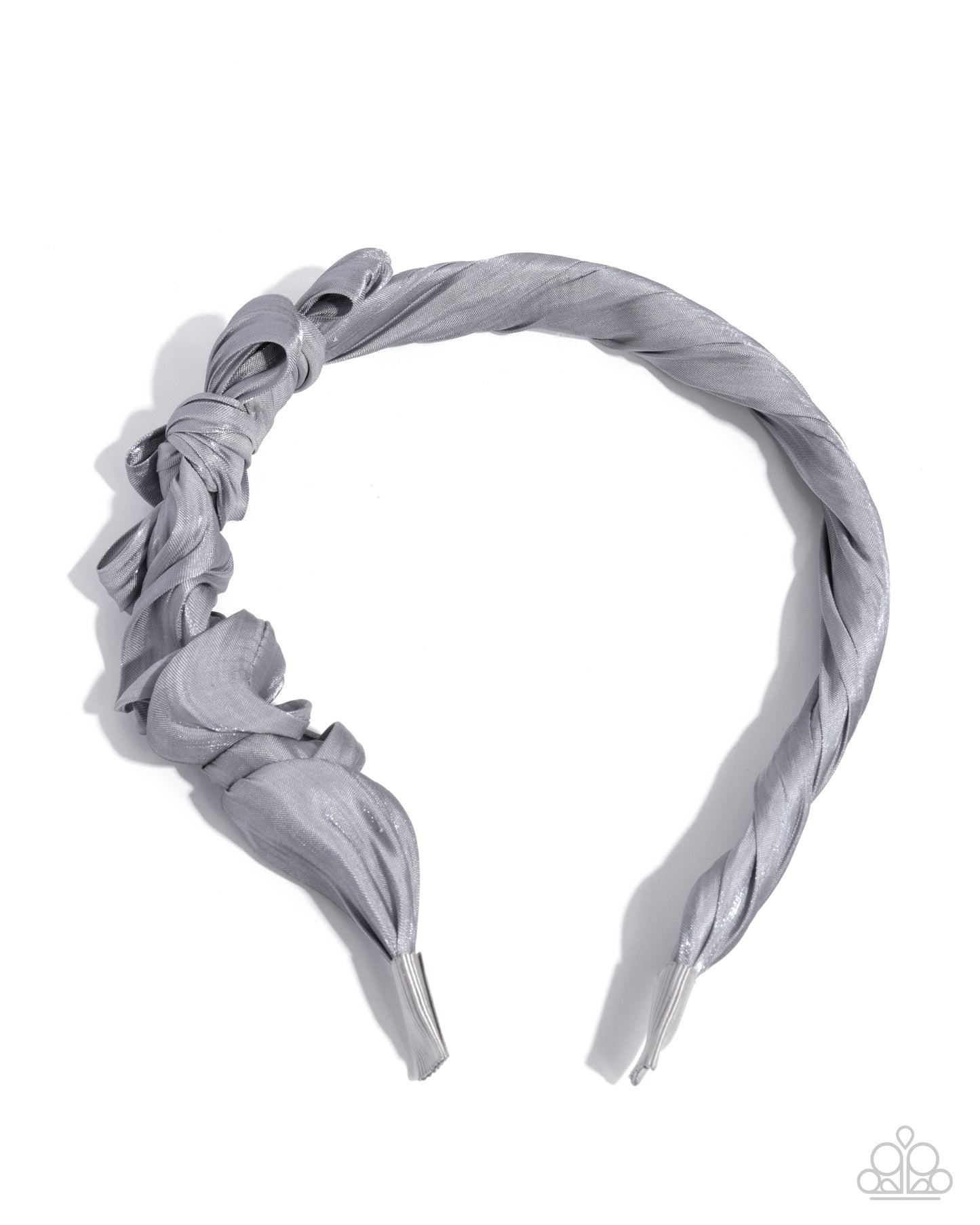 Timeless Ties - Silver Ribbon Headband - Paparazzi Accessories