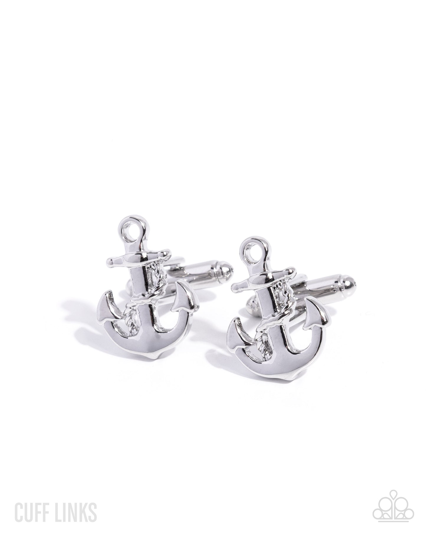 Admirable Anchor - Silver Cuff Links - Paparazzi Accessories