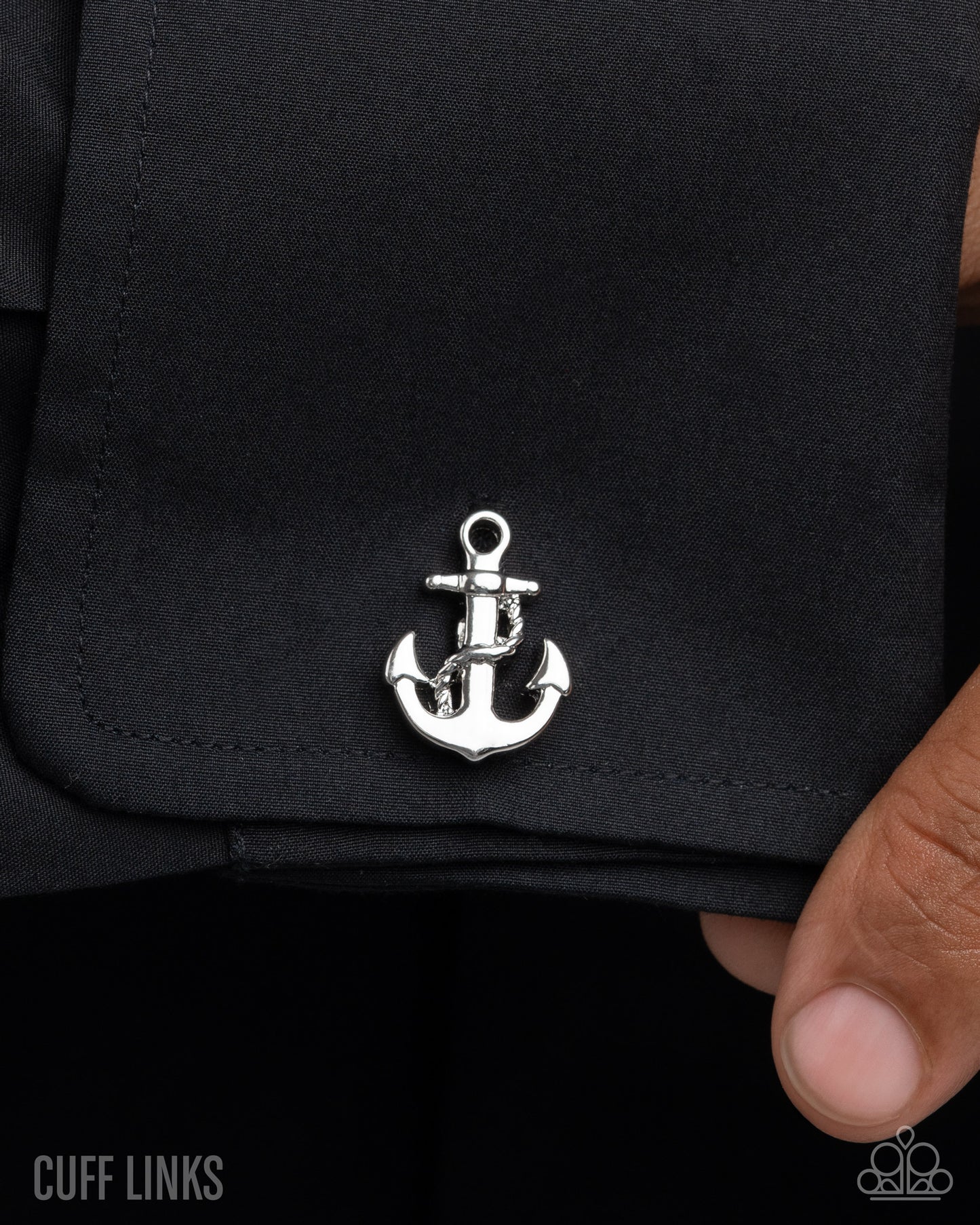 Admirable Anchor - Silver Cuff Links - Paparazzi Accessories