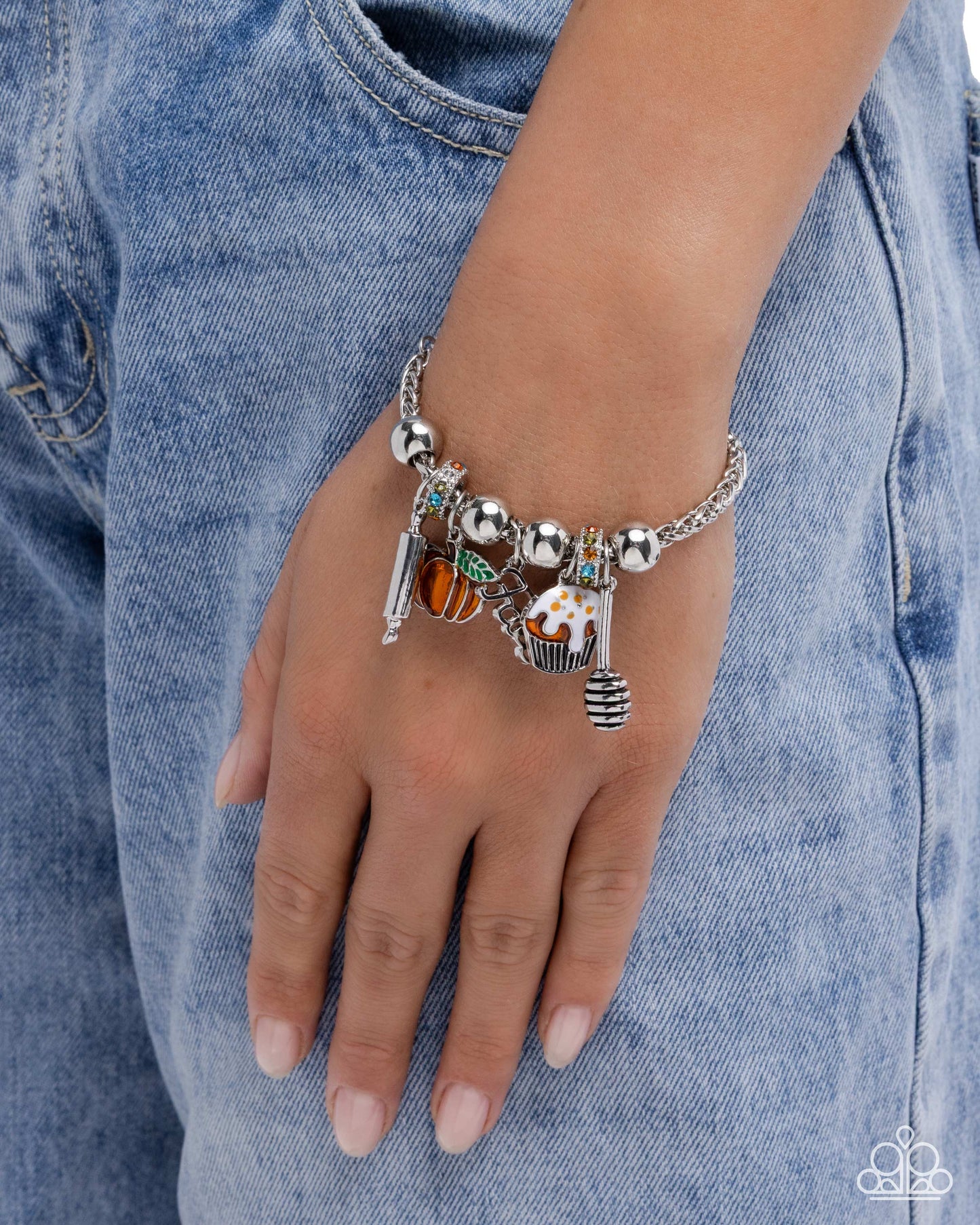 So Much to be Thankful For - Multi Charm Silver Bracelet - Paparazzi Accessories