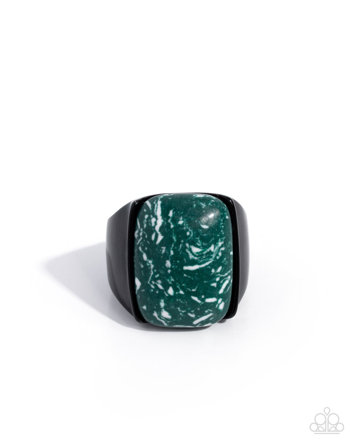 Crowd Pleasing Color - Green Stone Urban Ring - Paparazzi Accessories