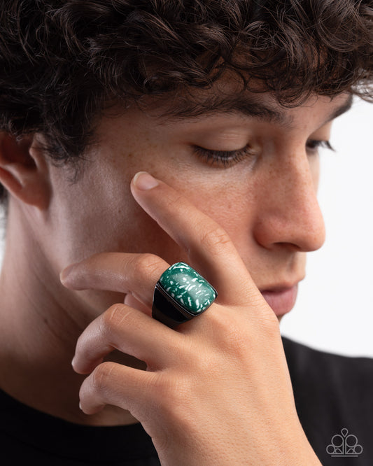Crowd Pleasing Color - Green Stone Urban Ring - Paparazzi Accessories