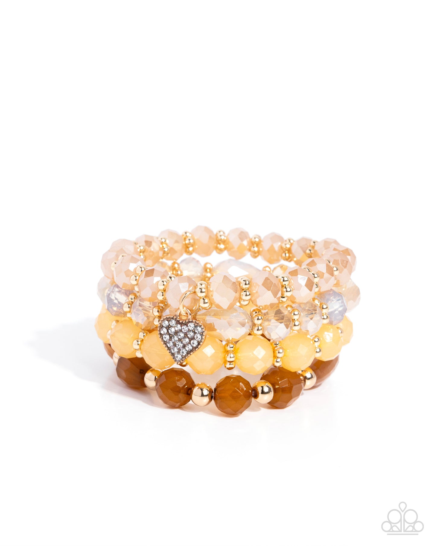 Adorable Array - Brown Beaded Bracelet Stack - Paparazzi Accessories