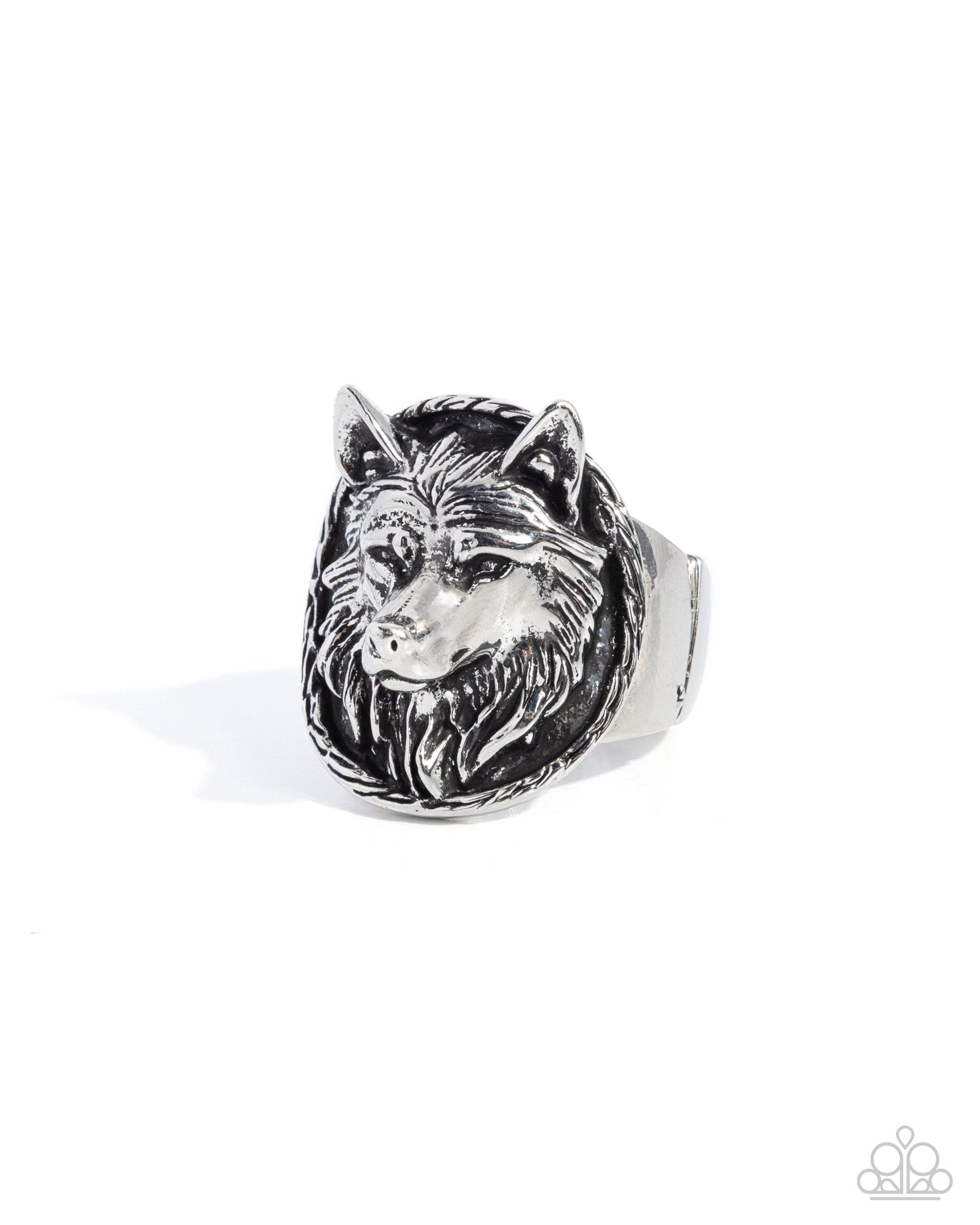 Audacious Alpha - Silver Wolf Ring - Paparazzi Accessories