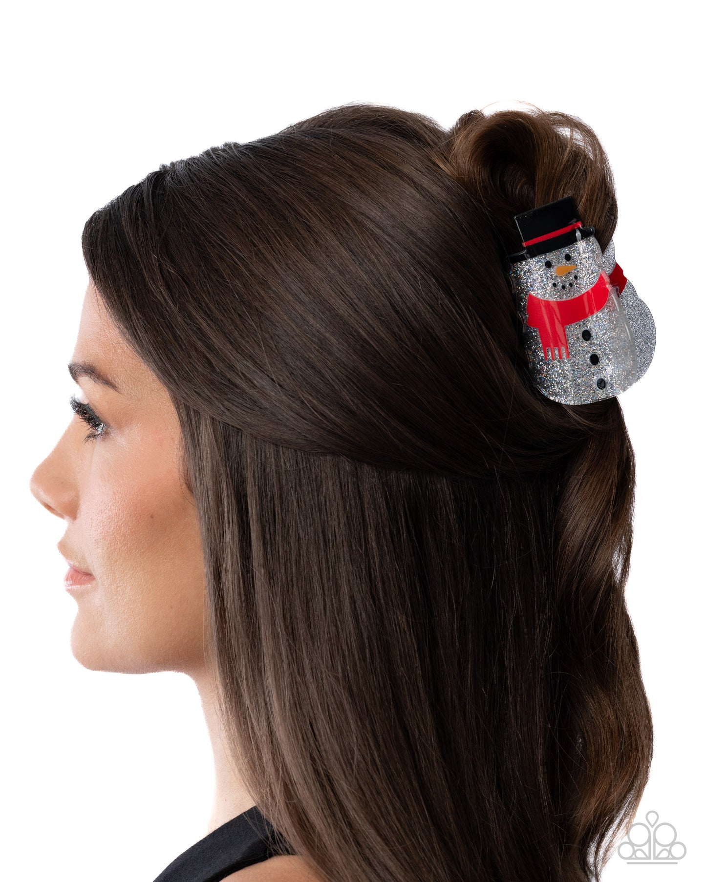 Snowman Serenade - Multi Acrylice Snowman Claw Clip - Paparazzi Accessories